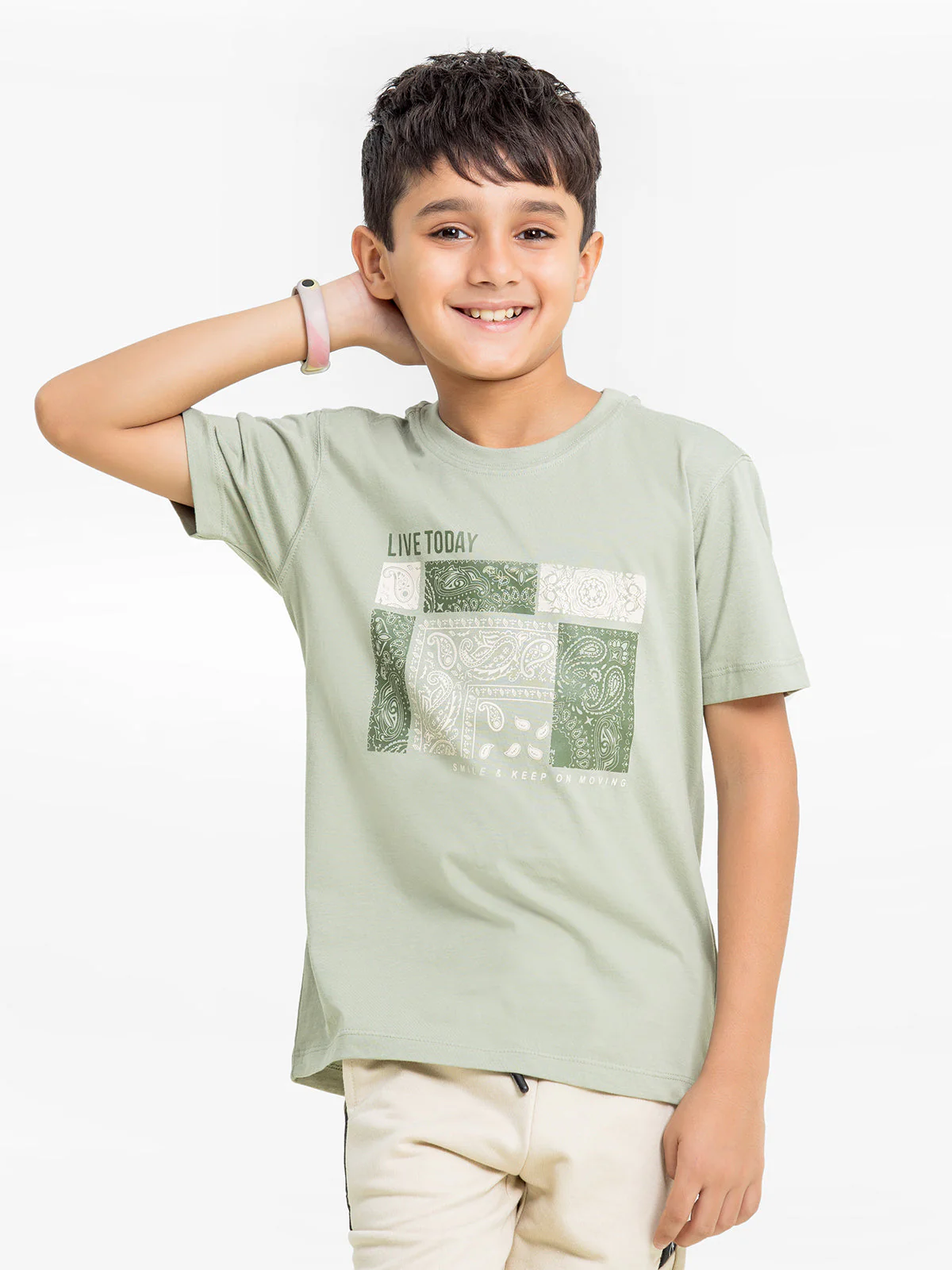 Boy's Mist Green T-Shirt - EBTTS24-020 - Image 2