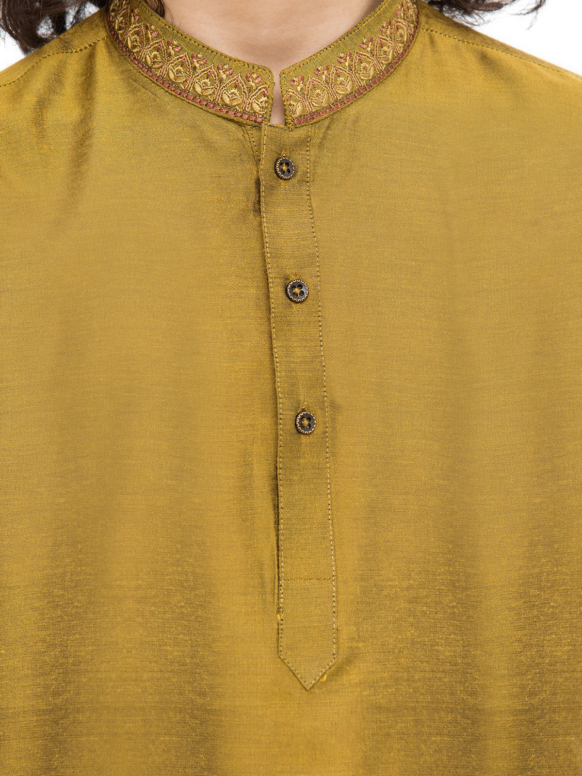 Boy's Moss Green Kurta - EBTKC24-019 - Image 3