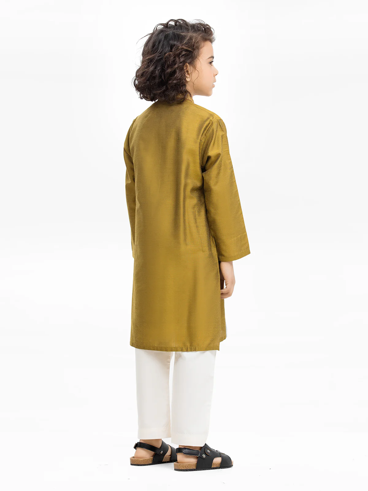 Boy's Moss Green Kurta - EBTKC24-019 - Image 4