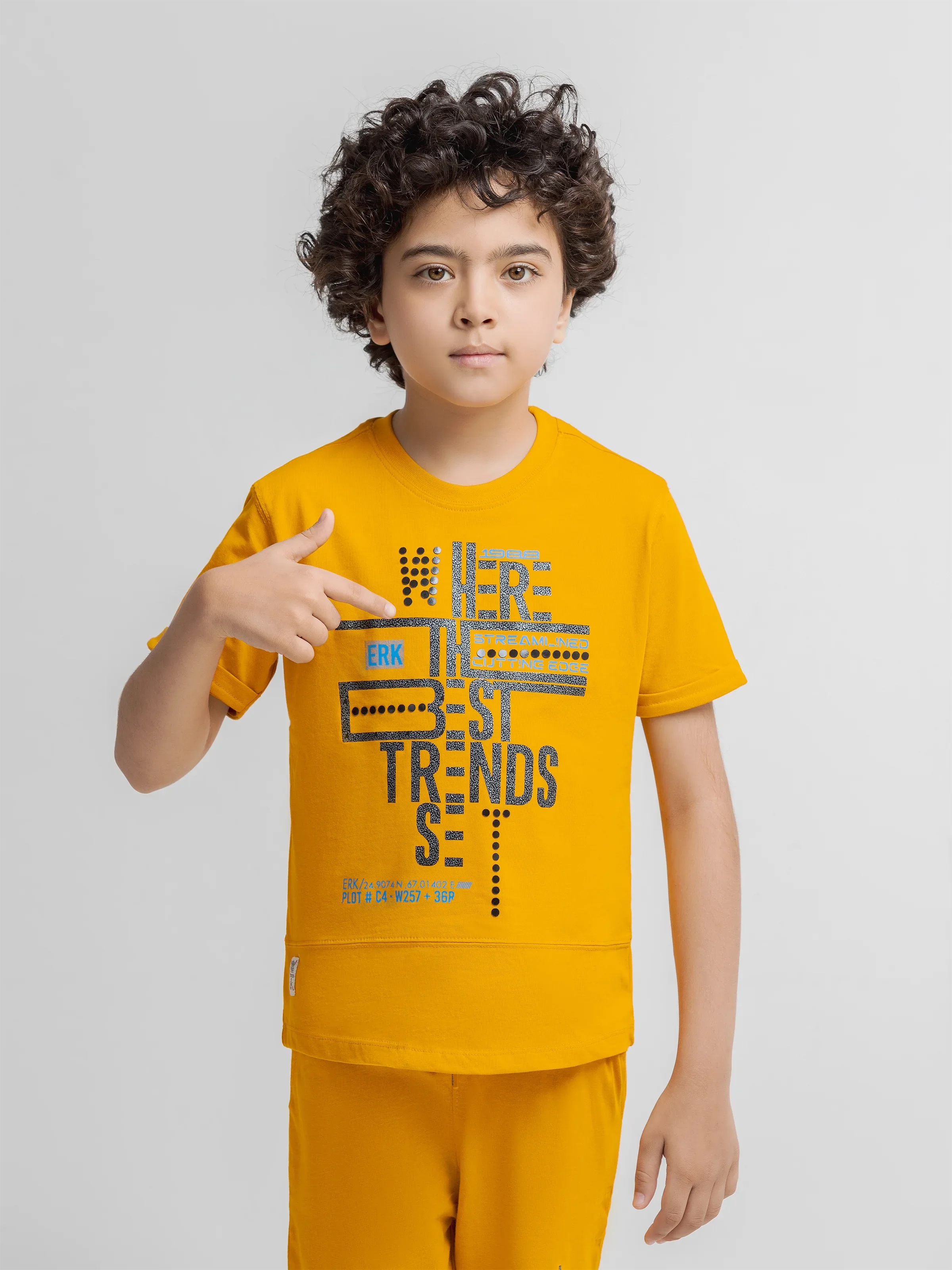 Boy's Mustard Co Ord Set - EBTCS6-028 - Image 2