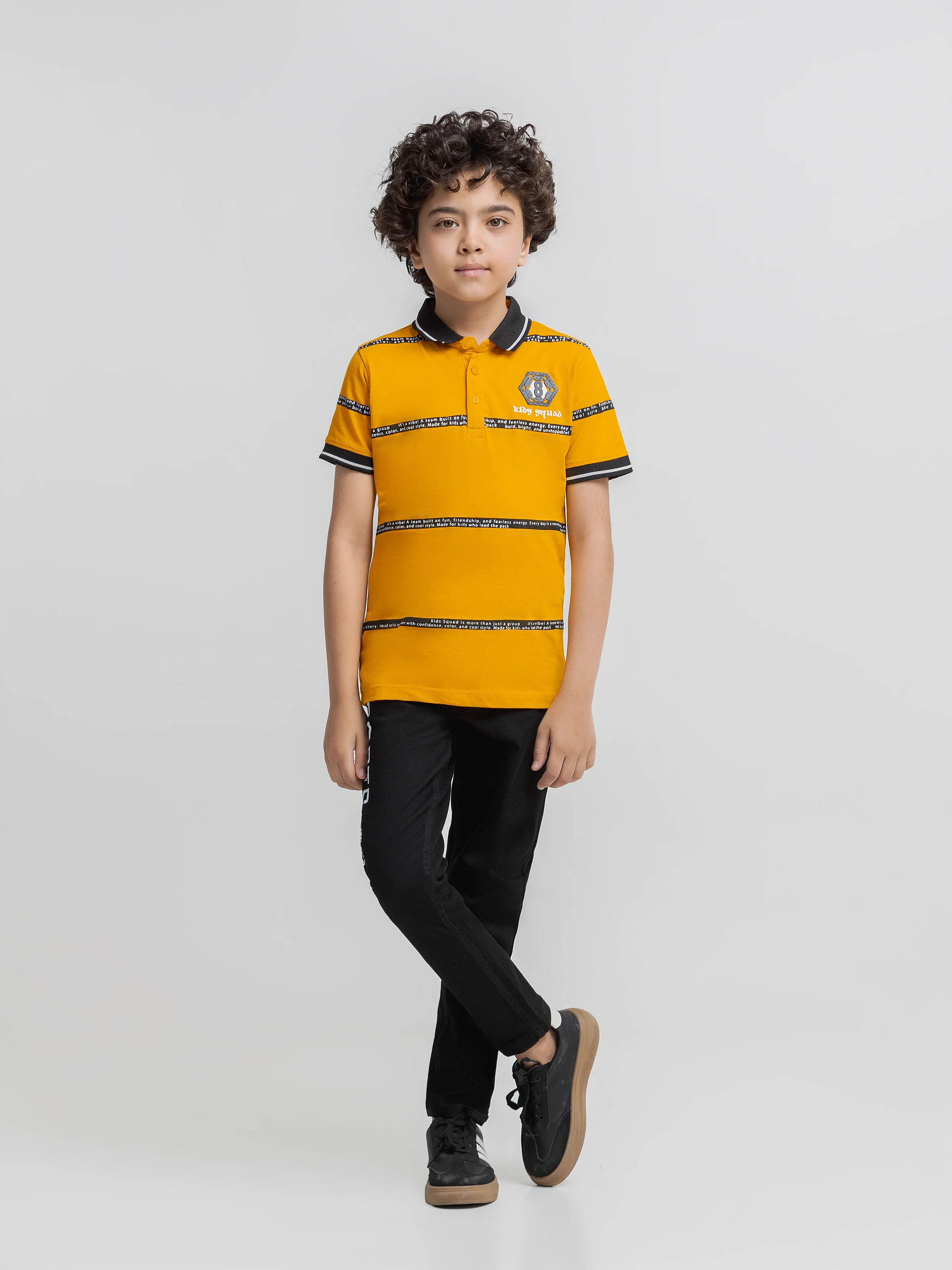 Boy's Mustard Polo Shirt - EBTPS6-029 - Image 2