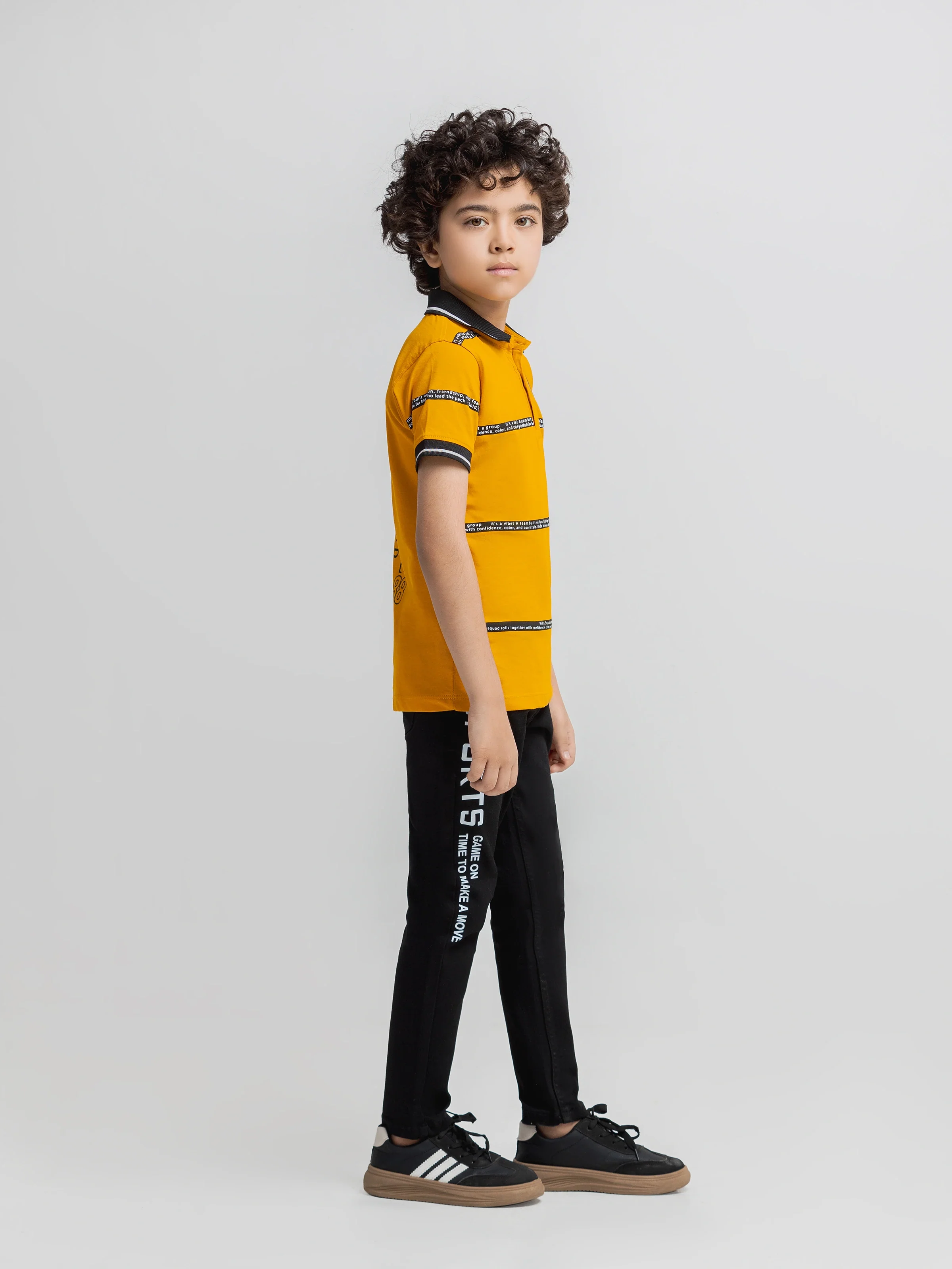 Boy's Mustard Polo Shirt - EBTPS6-029 - Image 4