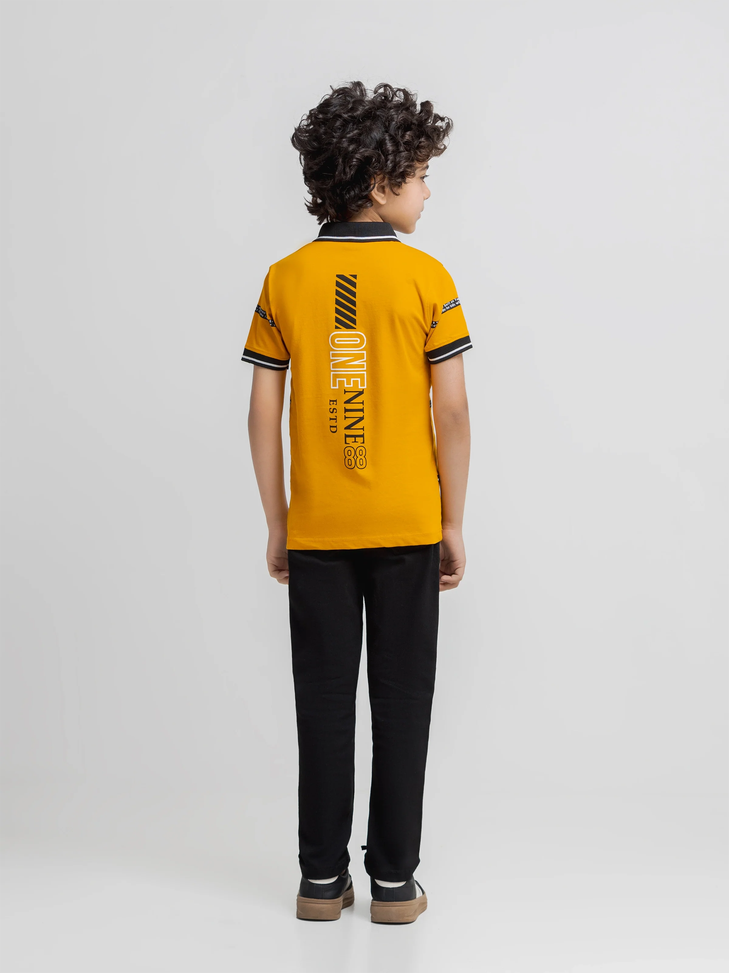 Boy's Mustard Polo Shirt - EBTPS6-029 - Image 5