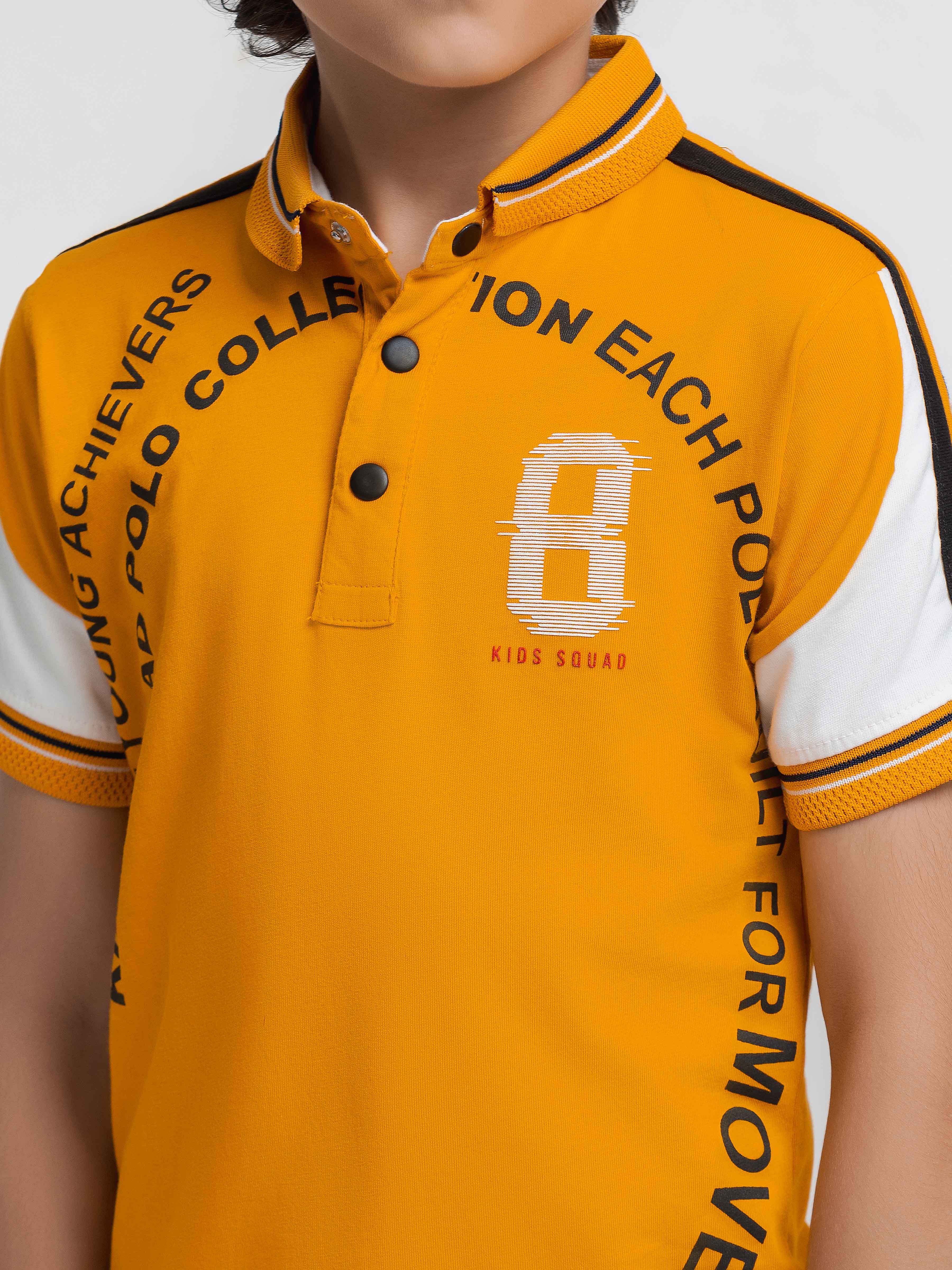 Boy's Mustard Polo Shirt - EBTPS6-033 - Image 3
