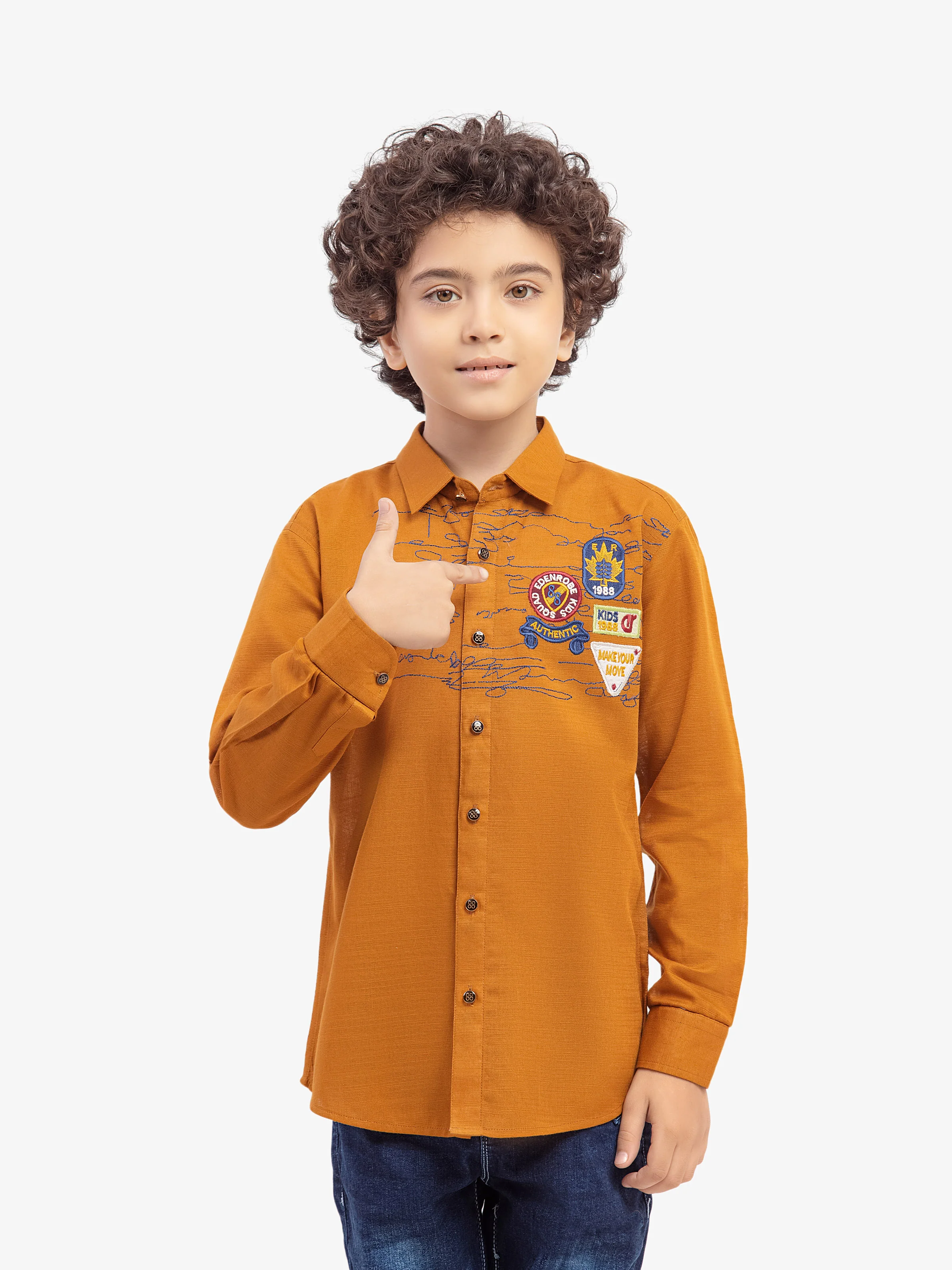 Boy's Mustard Shirt - EBTS5-27574