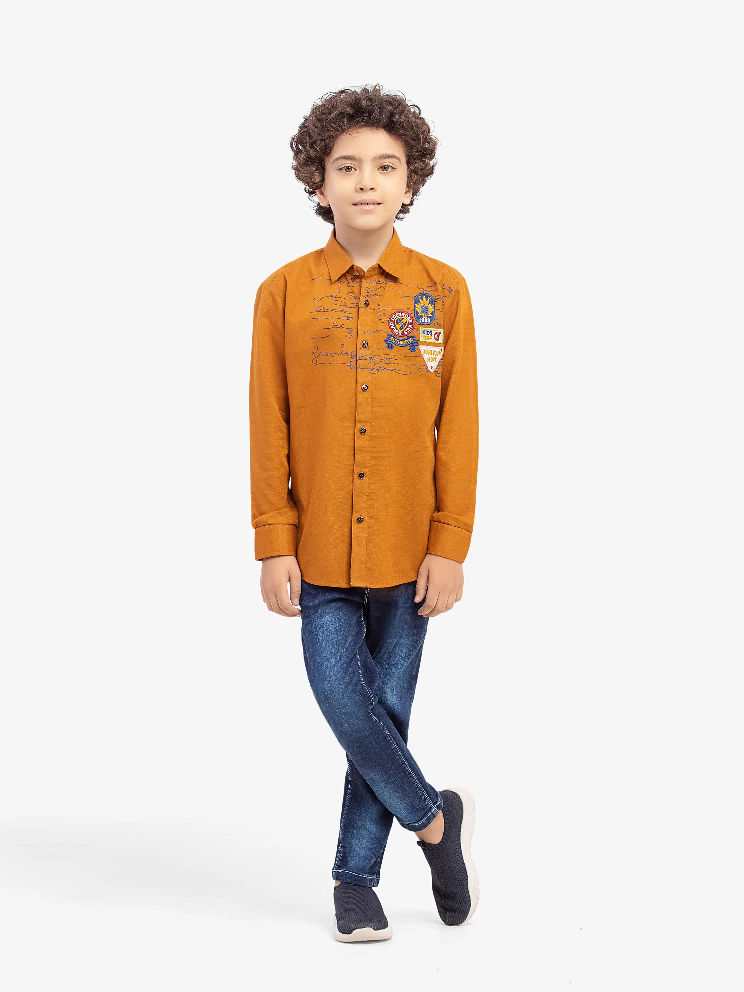 Boy's Mustard Shirt - EBTS5-27574 - Image 2