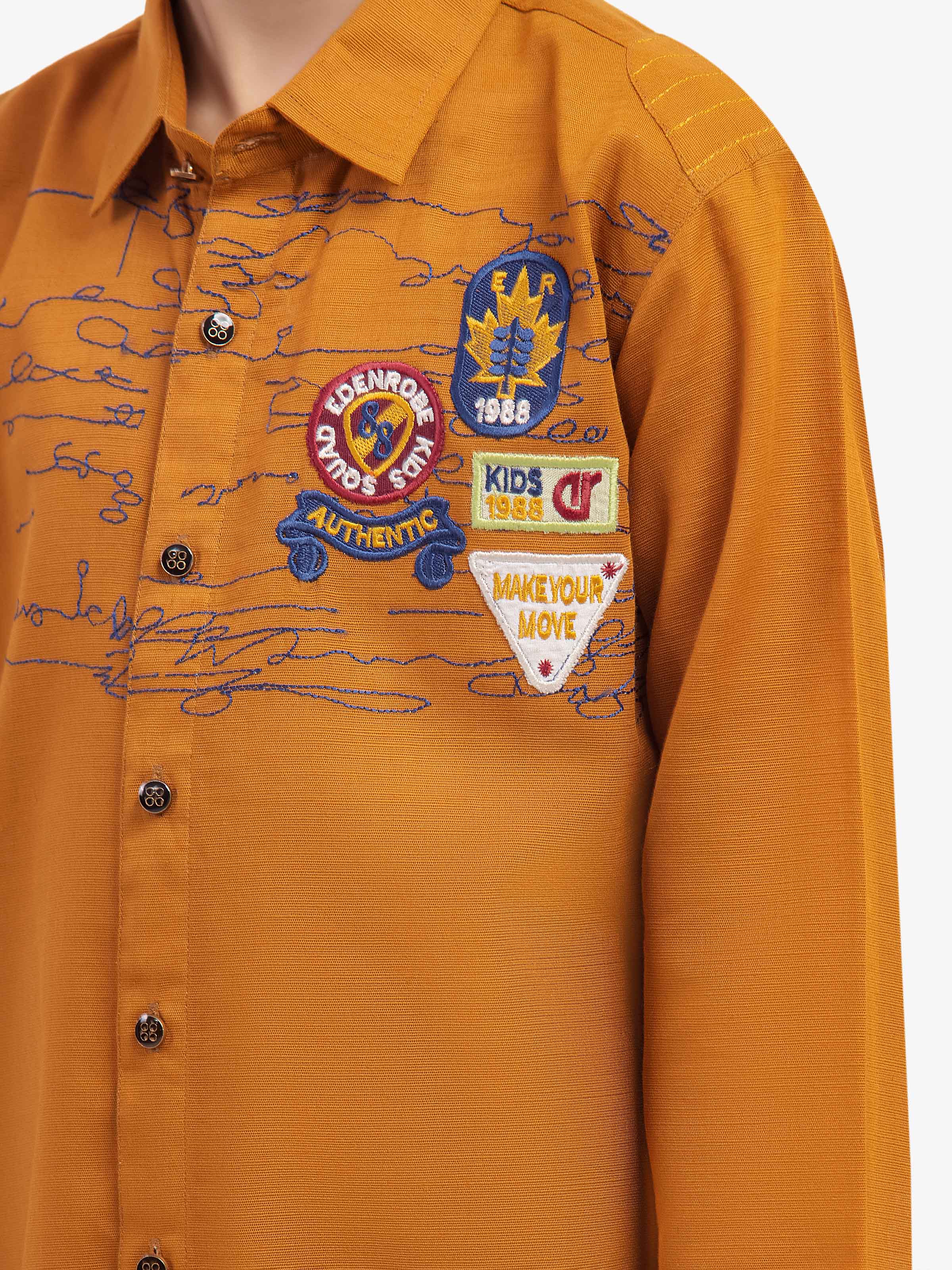 Boy's Mustard Shirt - EBTS5-27574 - Image 3