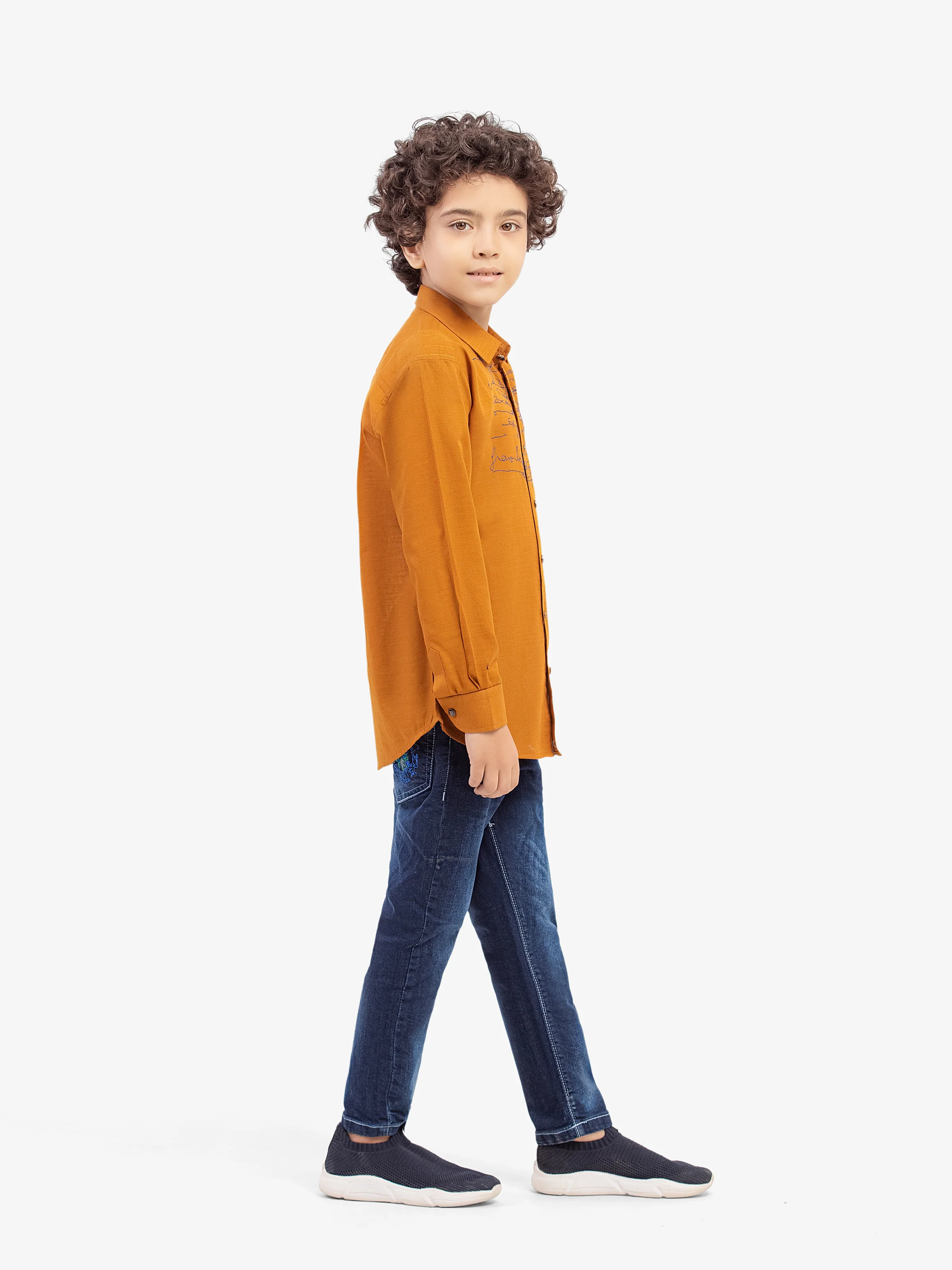 Boy's Mustard Shirt - EBTS5-27574 - Image 4