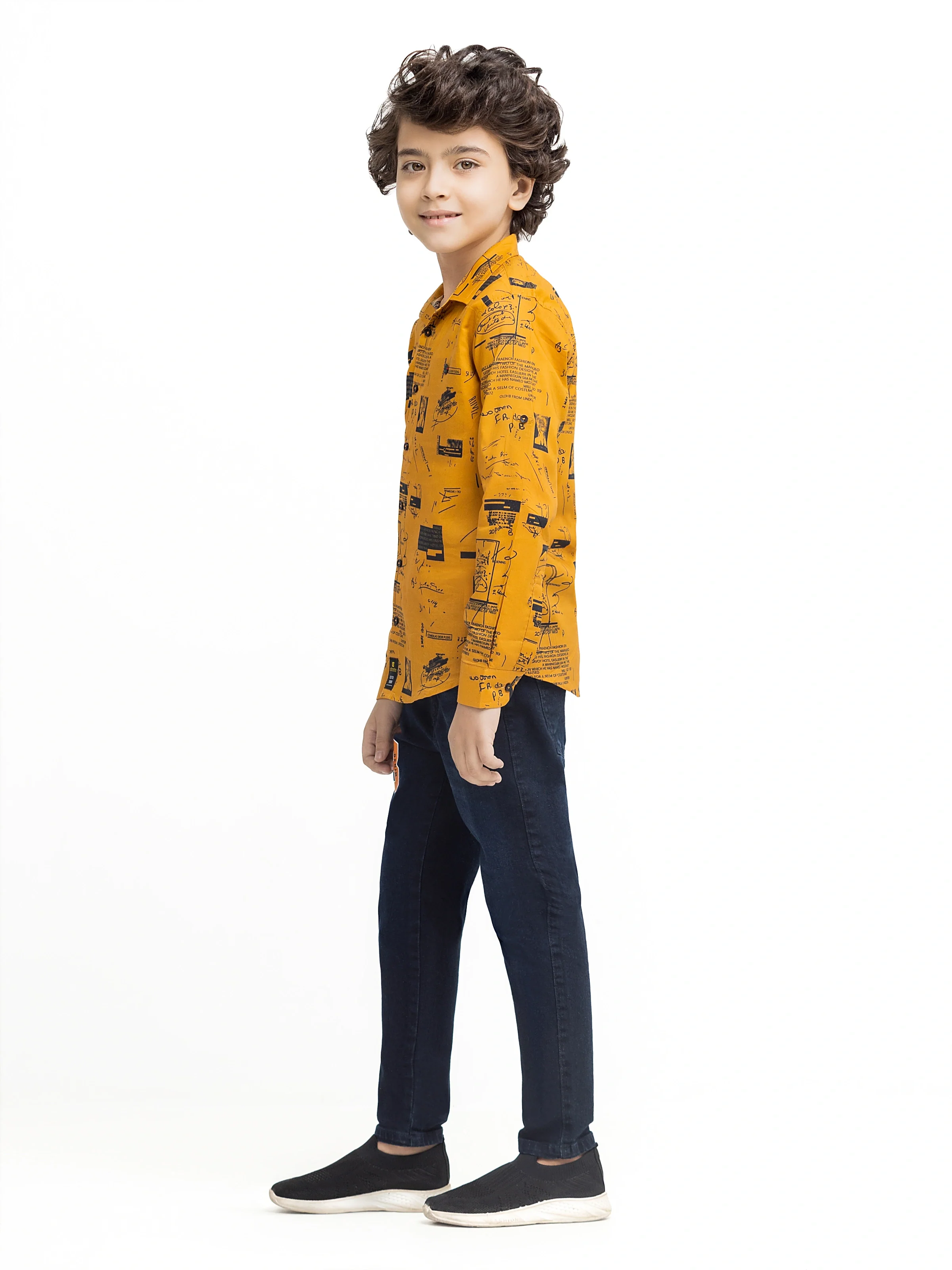 Boy's Mustard Shirt - EBTS5-27609 - Image 4