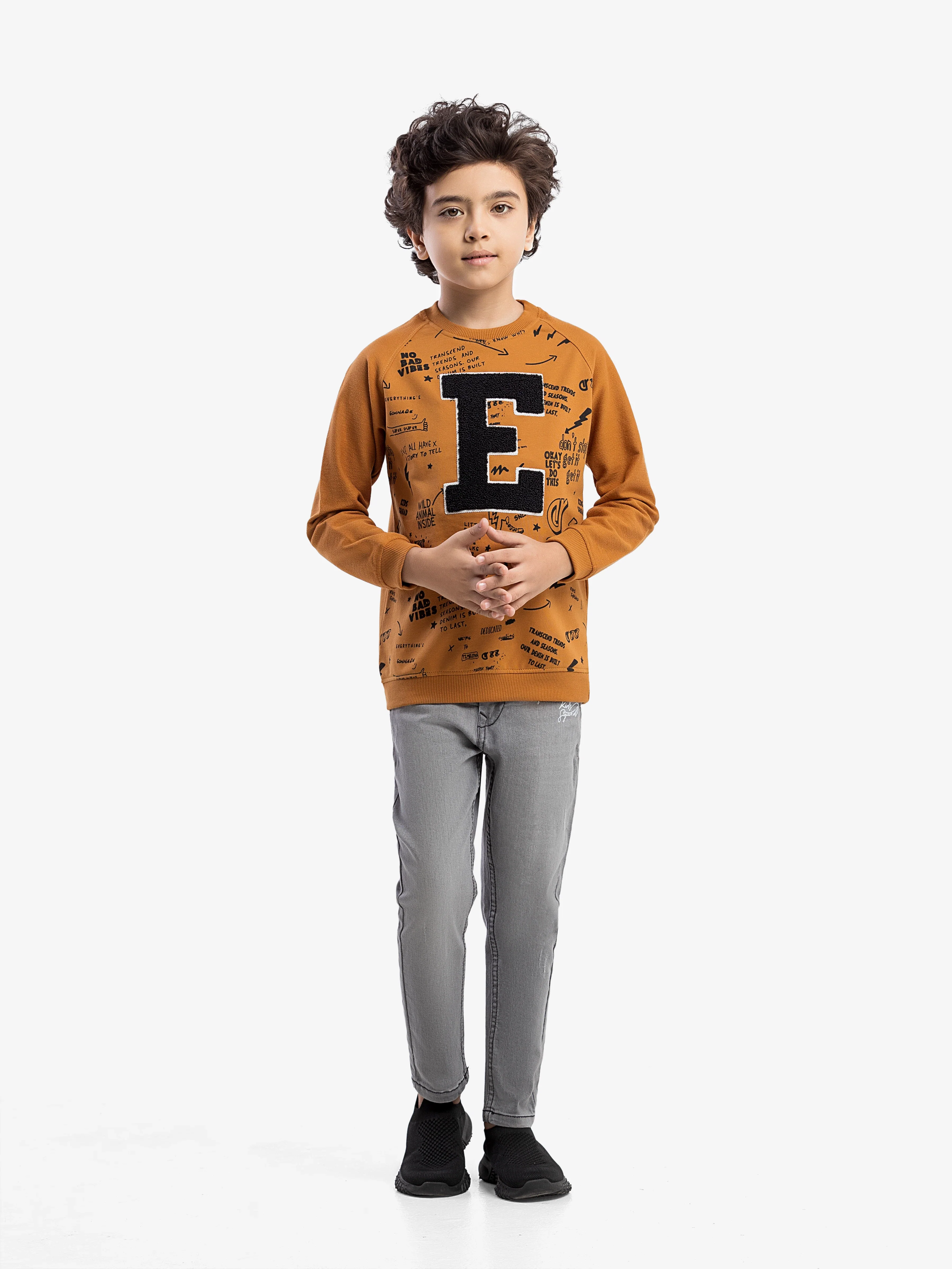 Boy's Mustard Sweatshirt - EBTSS5-018 - Image 3
