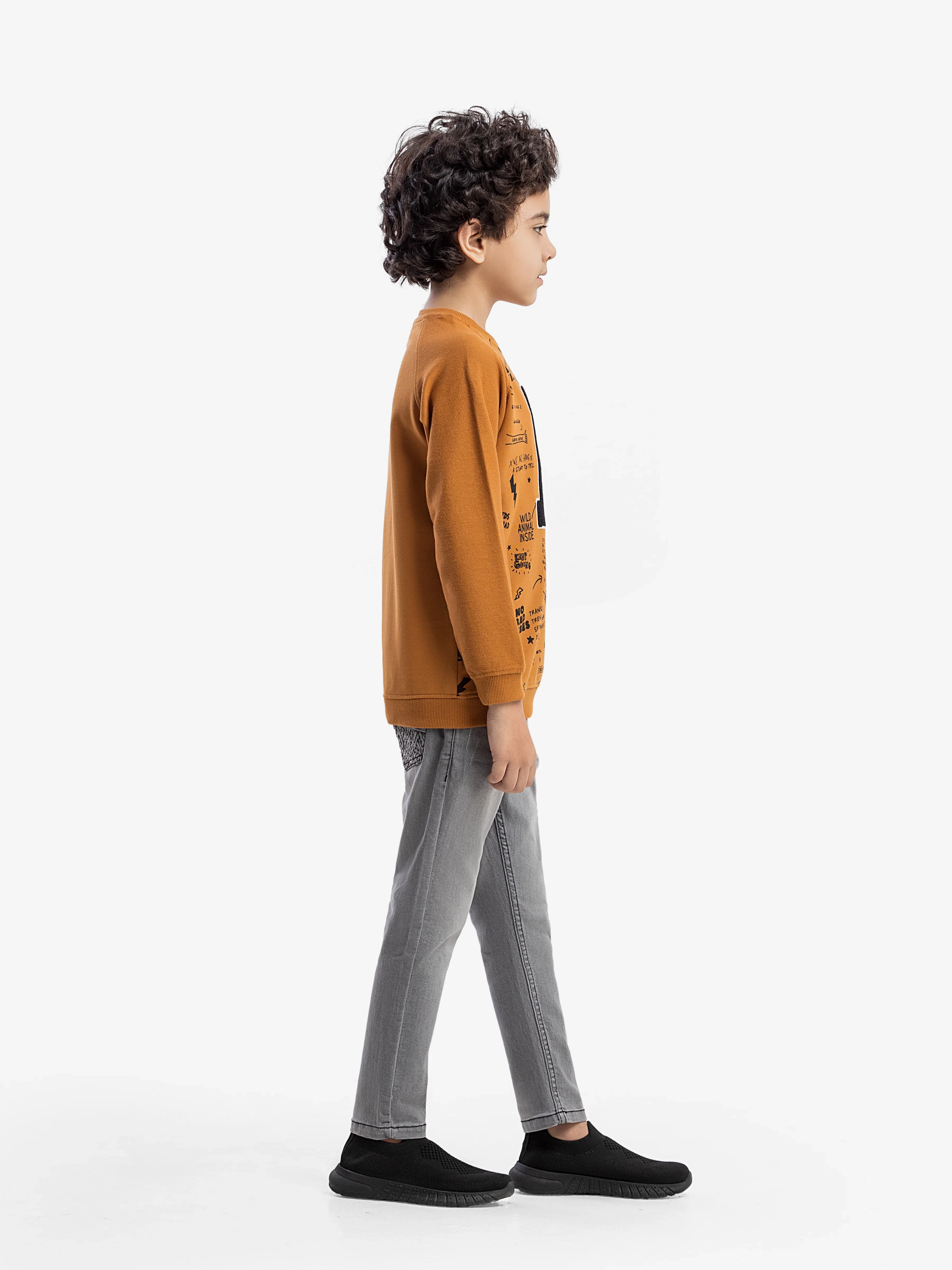 Boy's Mustard Sweatshirt - EBTSS5-018 - Image 4