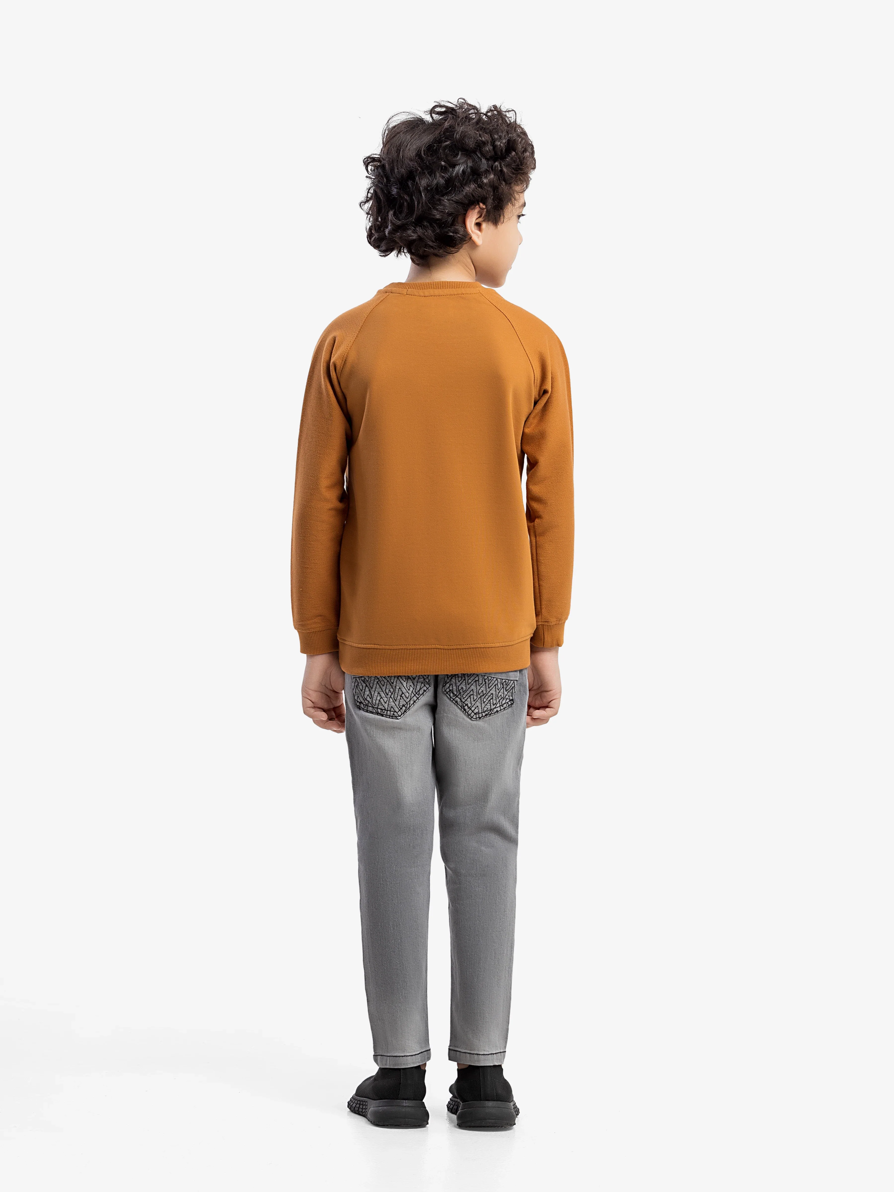 Boy's Mustard Sweatshirt - EBTSS5-018 - Image 5