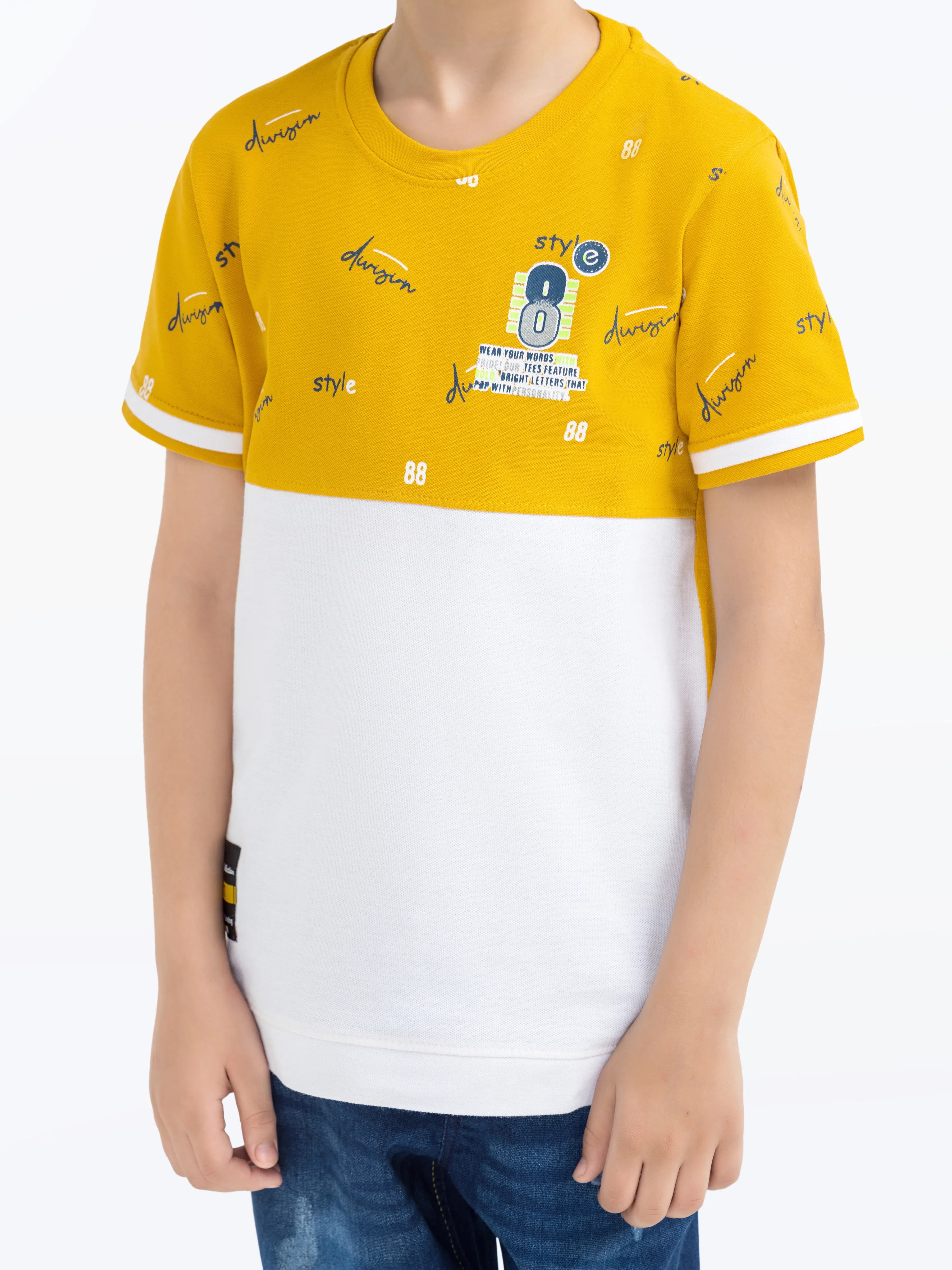 Boy's Mustard T-Shirt - EBTTS5-028 - Image 3