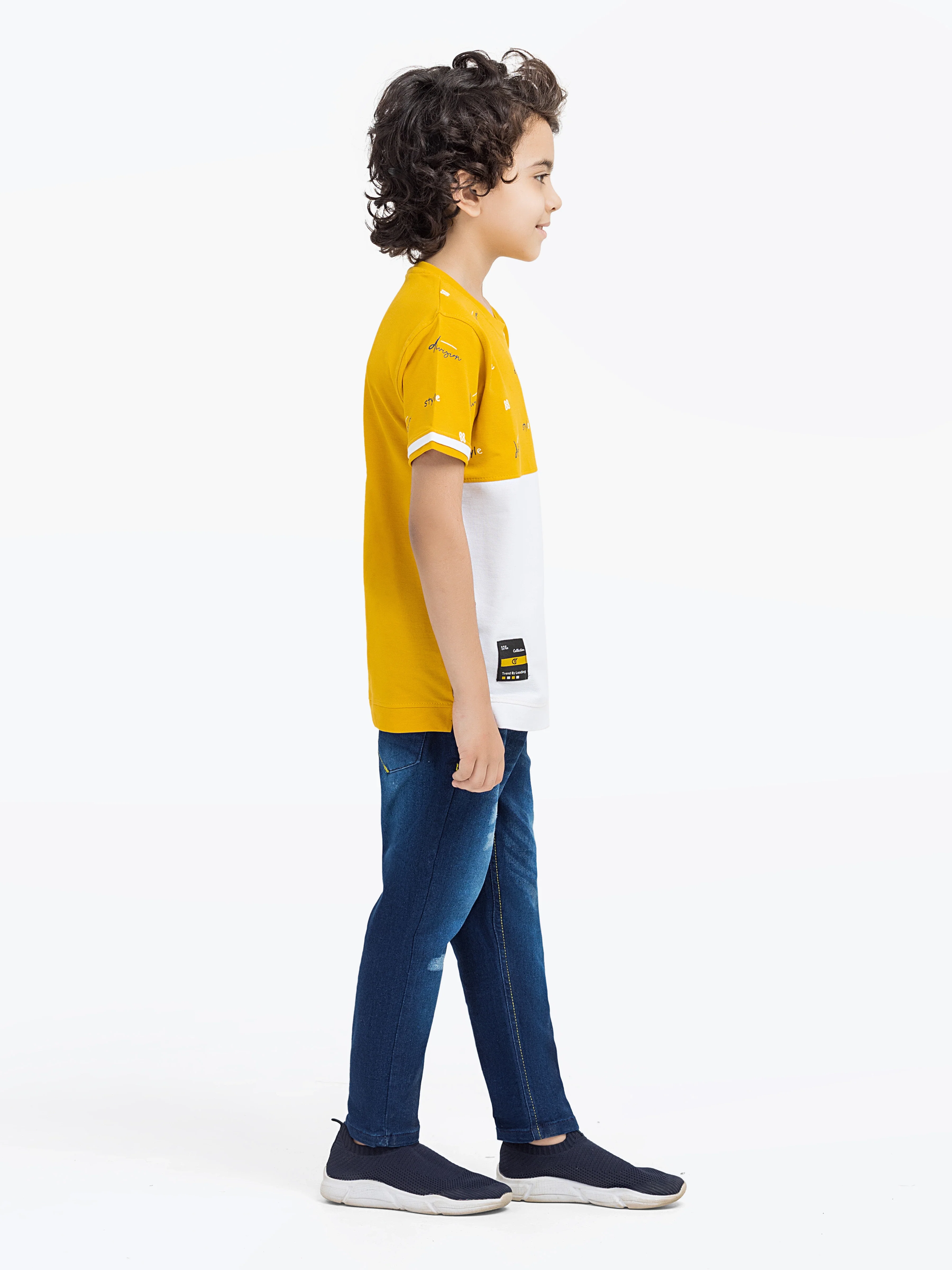 Boy's Mustard T-Shirt - EBTTS5-028 - Image 4