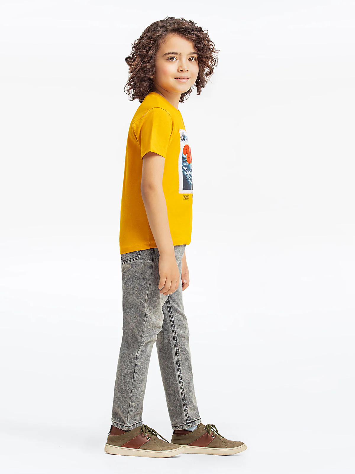 Boy's Mustard T-Shirt - EBTTS24-036 - Image 3