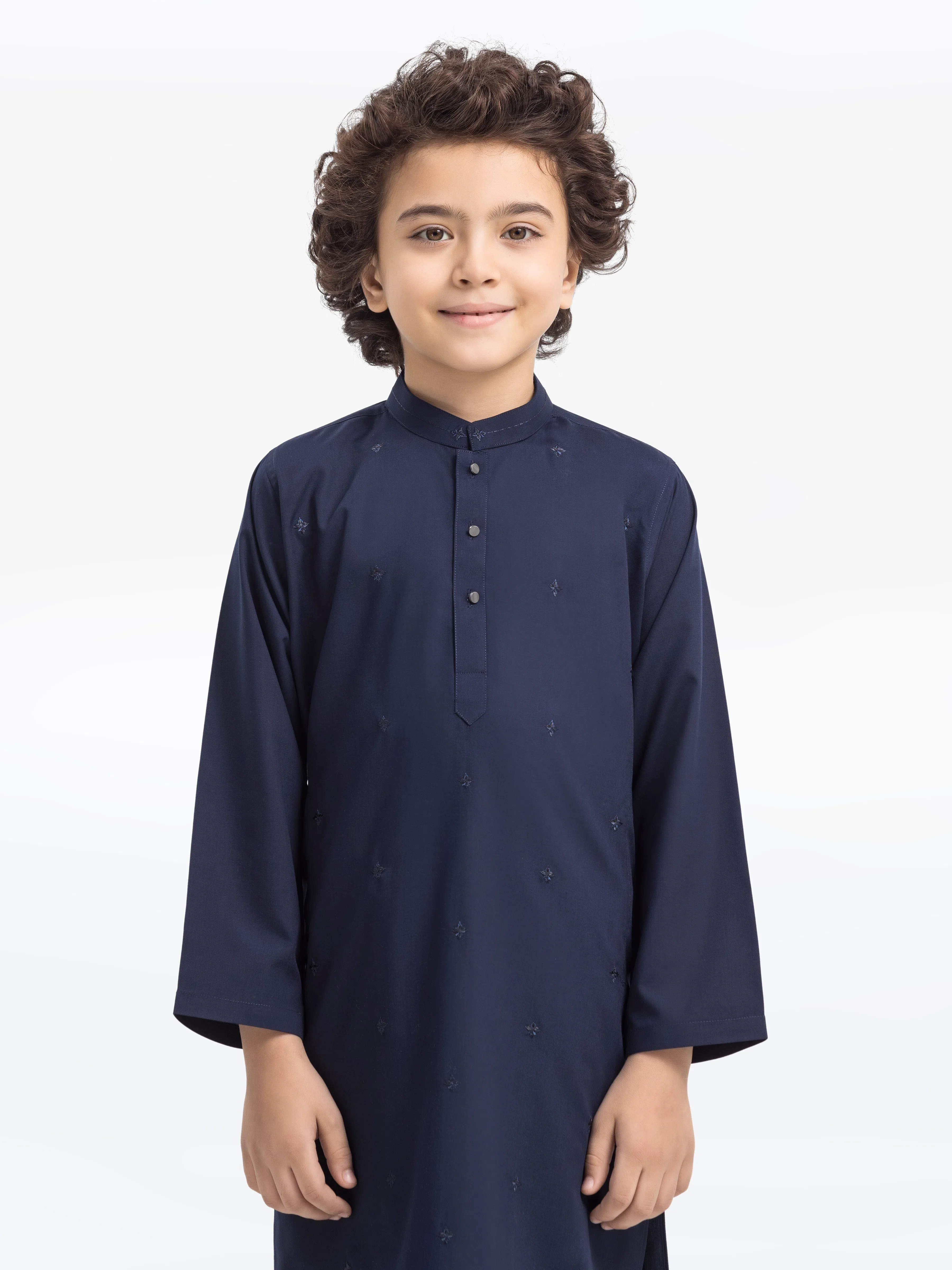 Boy's Navy Blue Kurta Pajama - EBTKP24-007 - Image 2