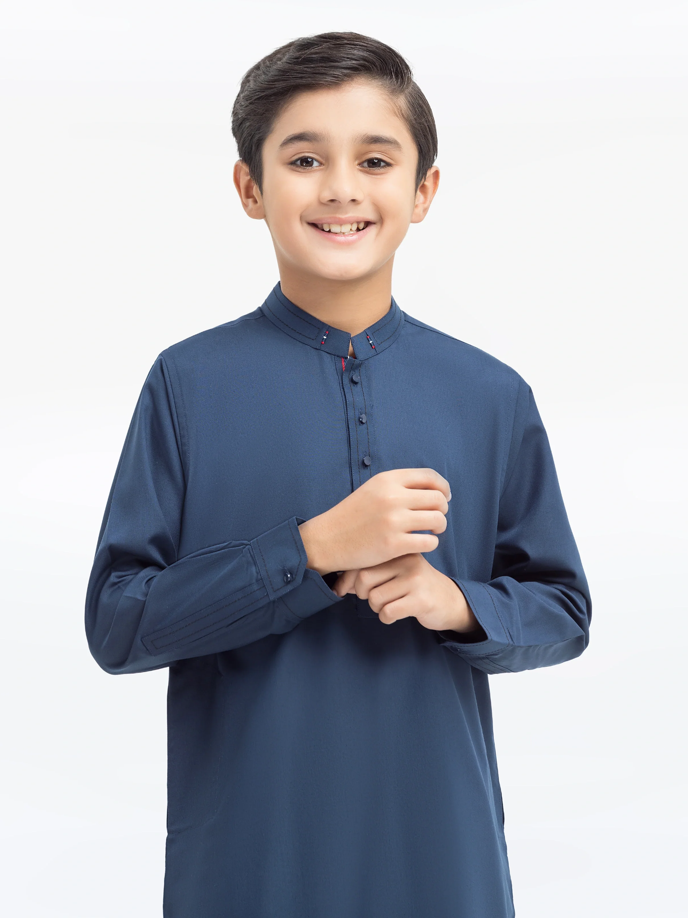 Boy's Navy Blue Kurta Pajama - EBTKP5-019 - Image 2