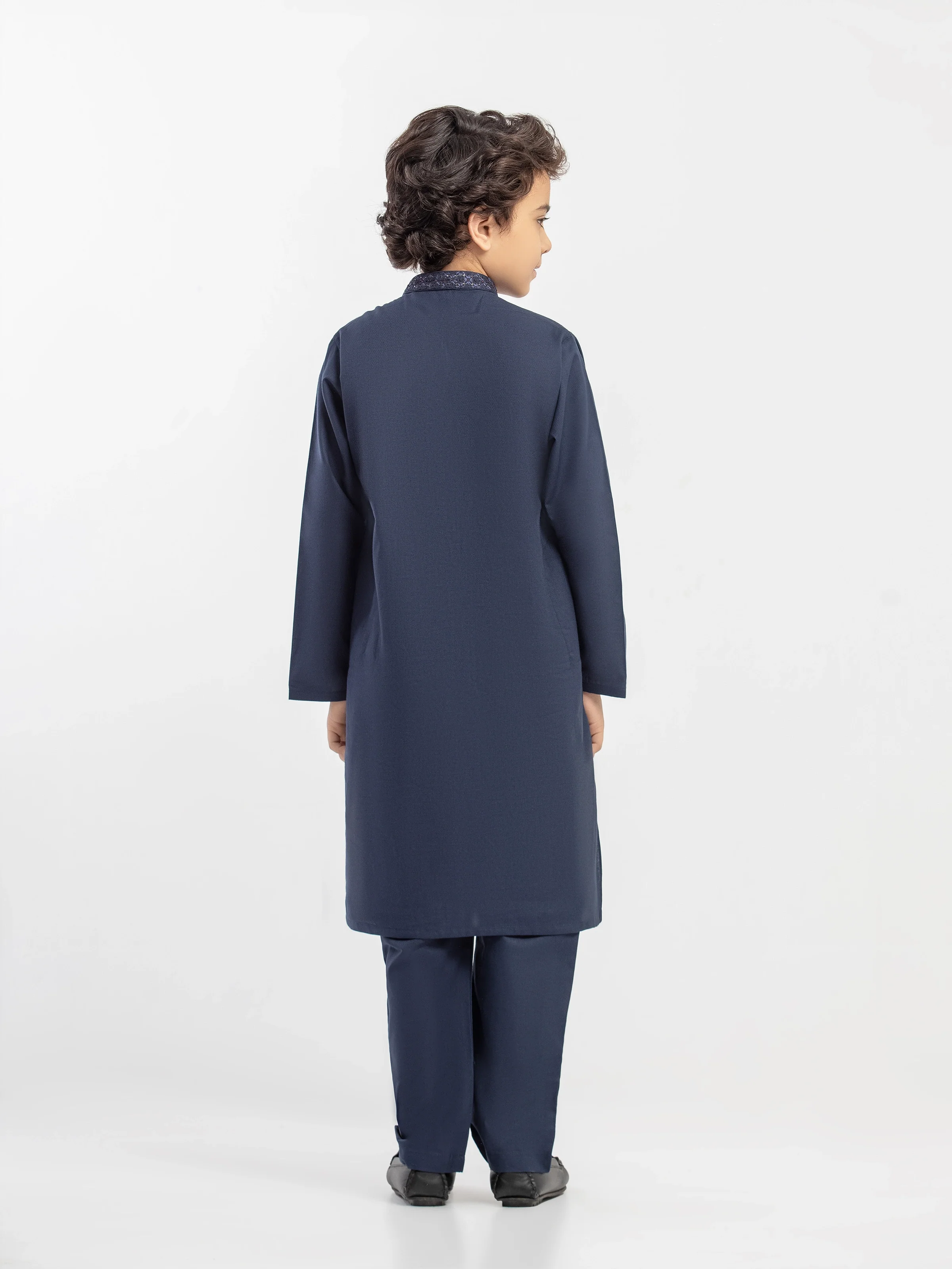 Boy's Navy Blue Kurta Pajama - EBTKPC5-002 - Image 5