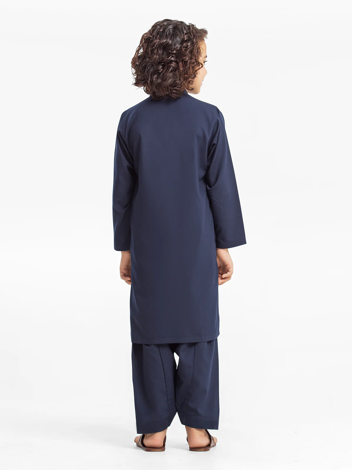 Boy's Navy Blue Kurta Shalwar - EBTKS24-3947 - Image 5