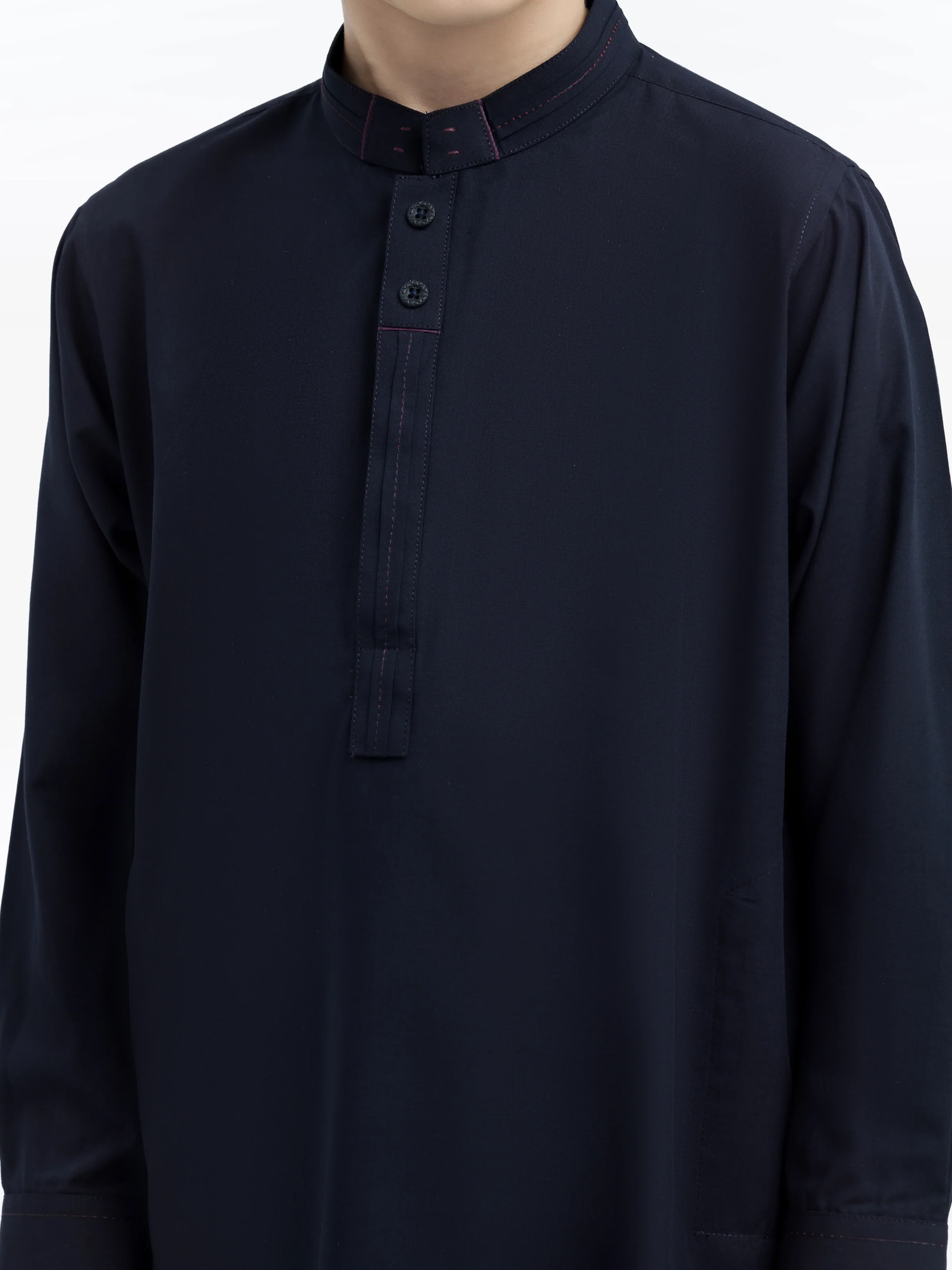 Boy's Navy Blue Kurta Shalwar - EBTKS24-3973 - Image 3