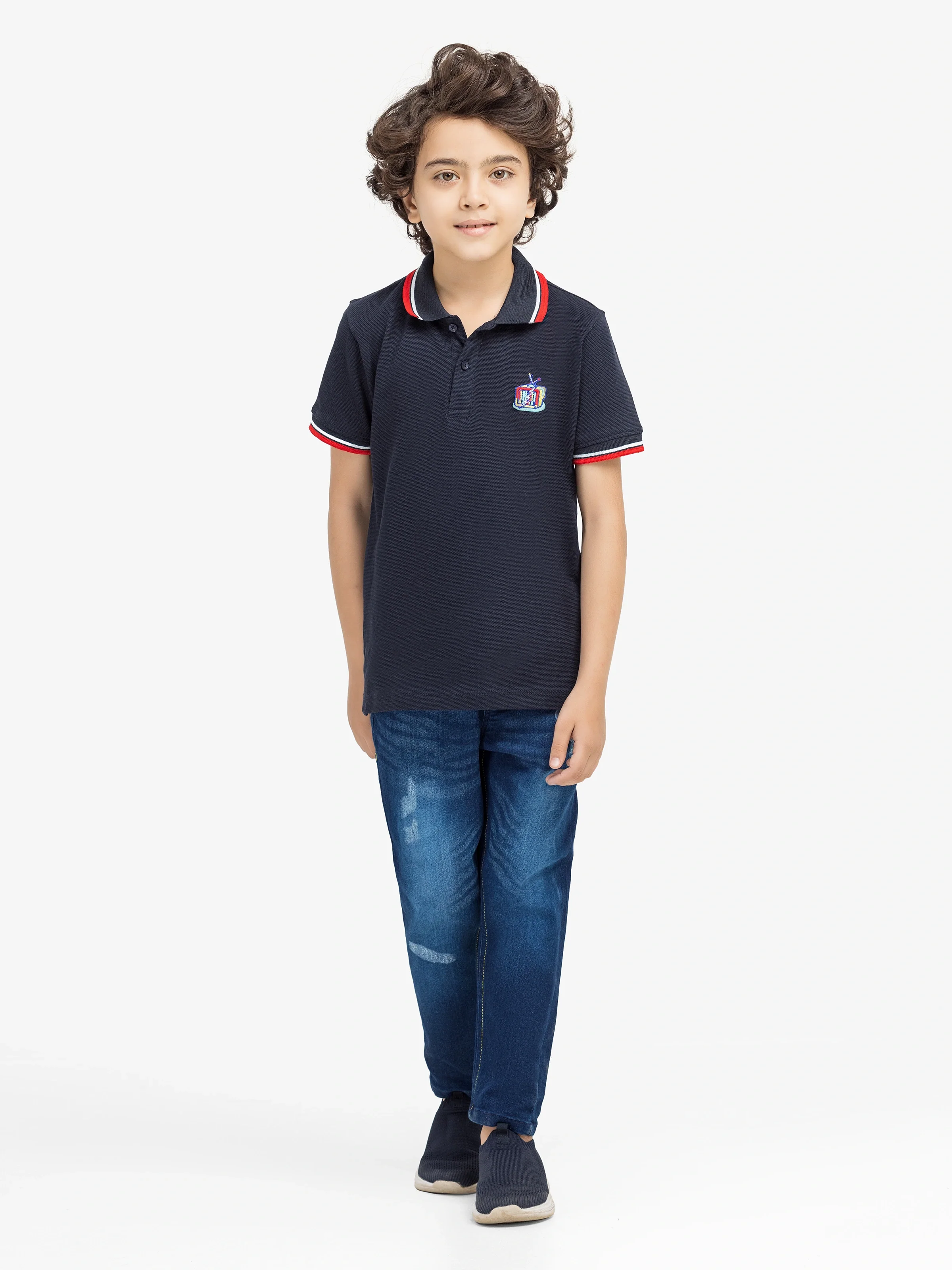 Boy's Navy Blue Polo Shirt - EBTPS24-031 - Image 2