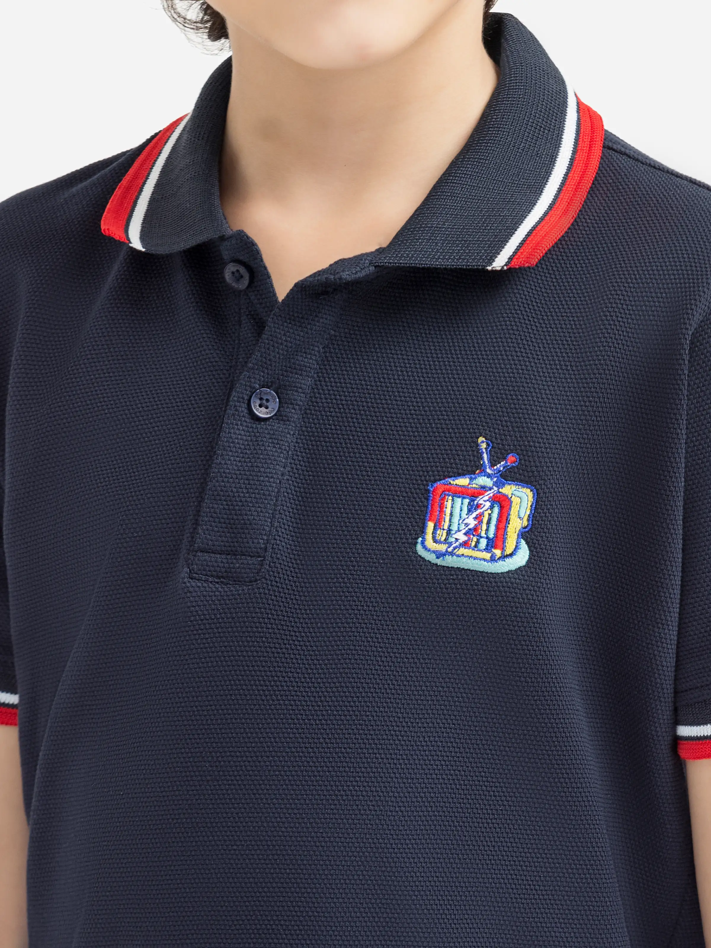 Boy's Navy Blue Polo Shirt - EBTPS24-031 - Image 3