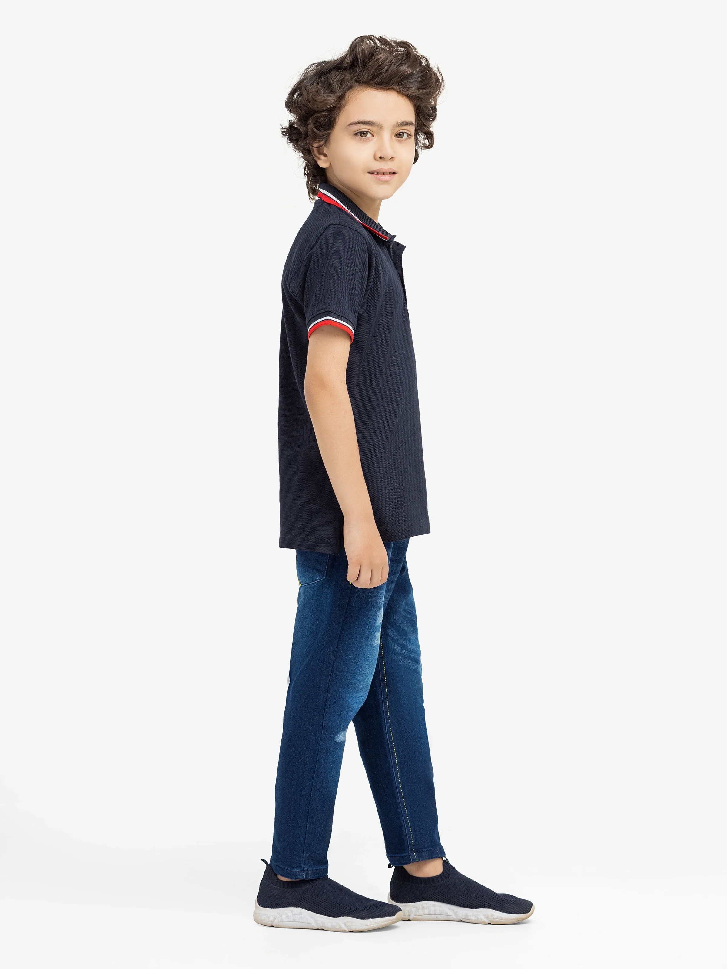 Boy's Navy Blue Polo Shirt - EBTPS24-031 - Image 4
