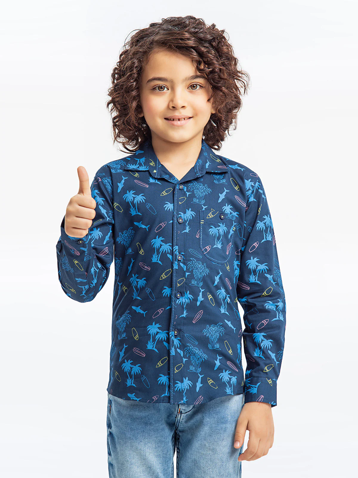 Boy's Navy Blue Shirt - EBTS24-27524 - Image 2