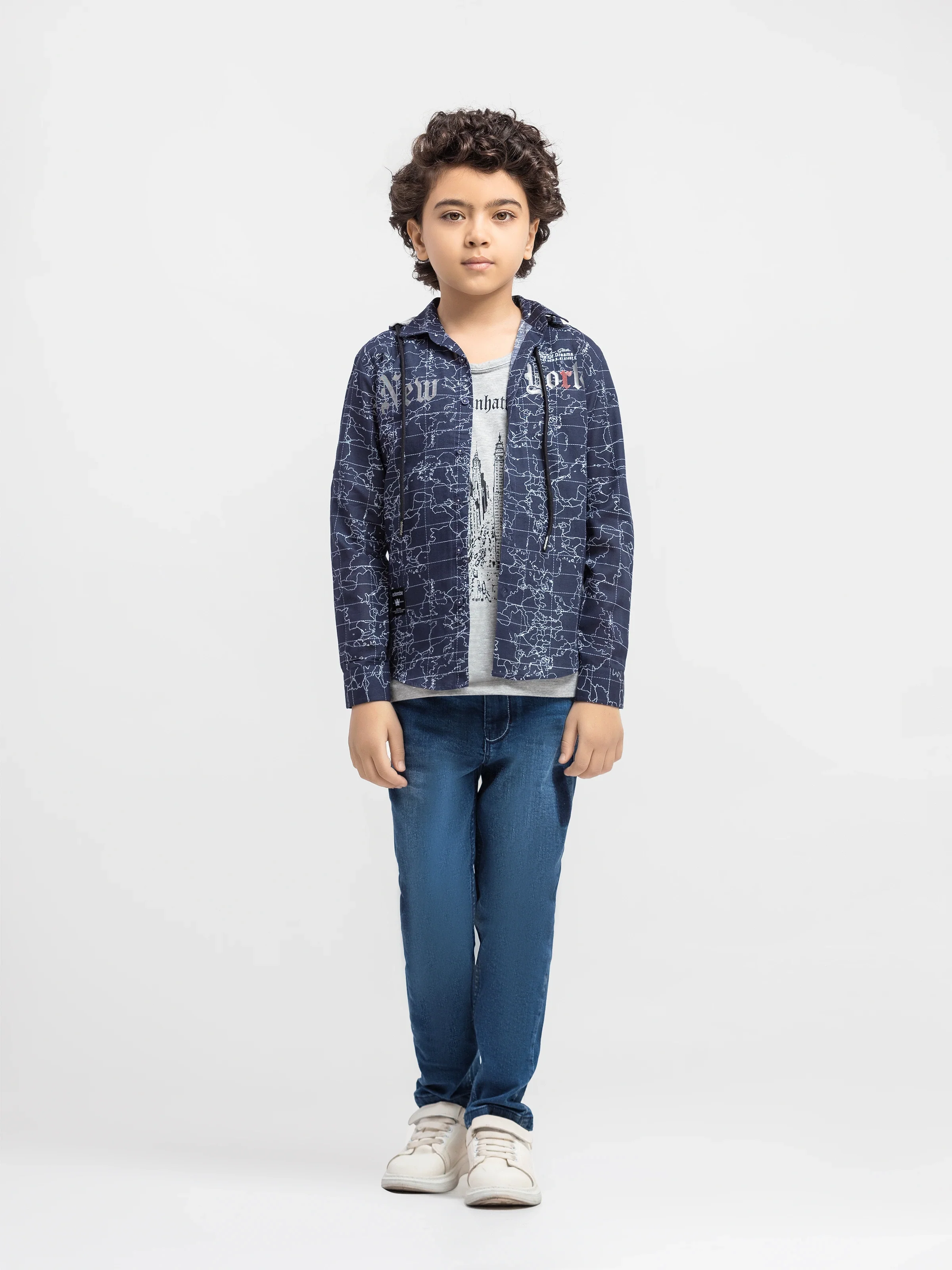 Boy's Navy Blue Shirt - EBTS5-27580-2P - Image 2