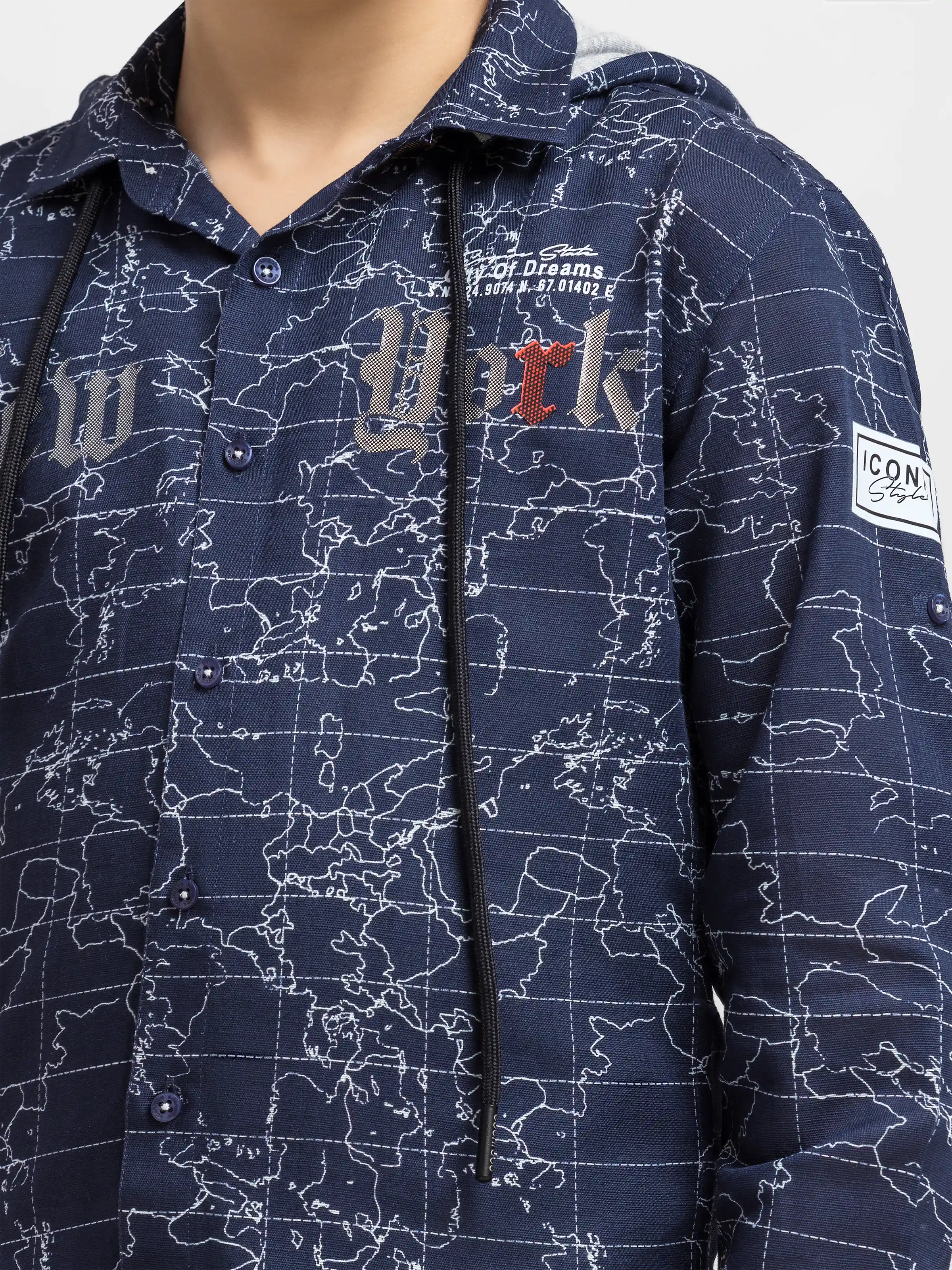 Boy's Navy Blue Shirt - EBTS5-27580-2P - Image 4