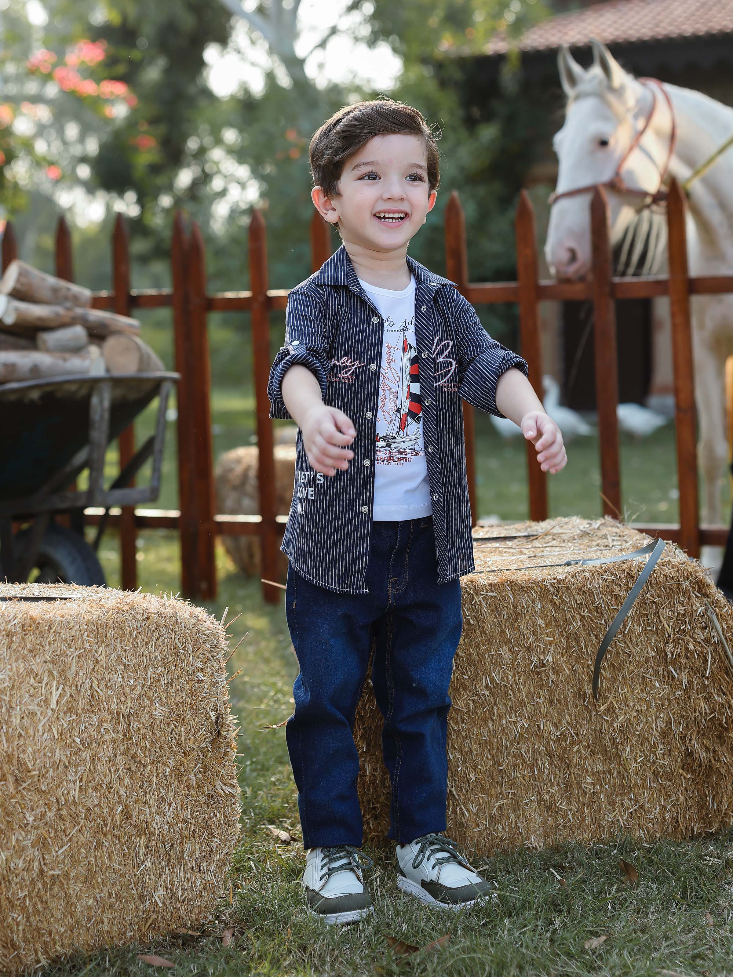 Boy's Navy Blue Shirt & Tank Top - EBTS5-27641-2P - Image 4