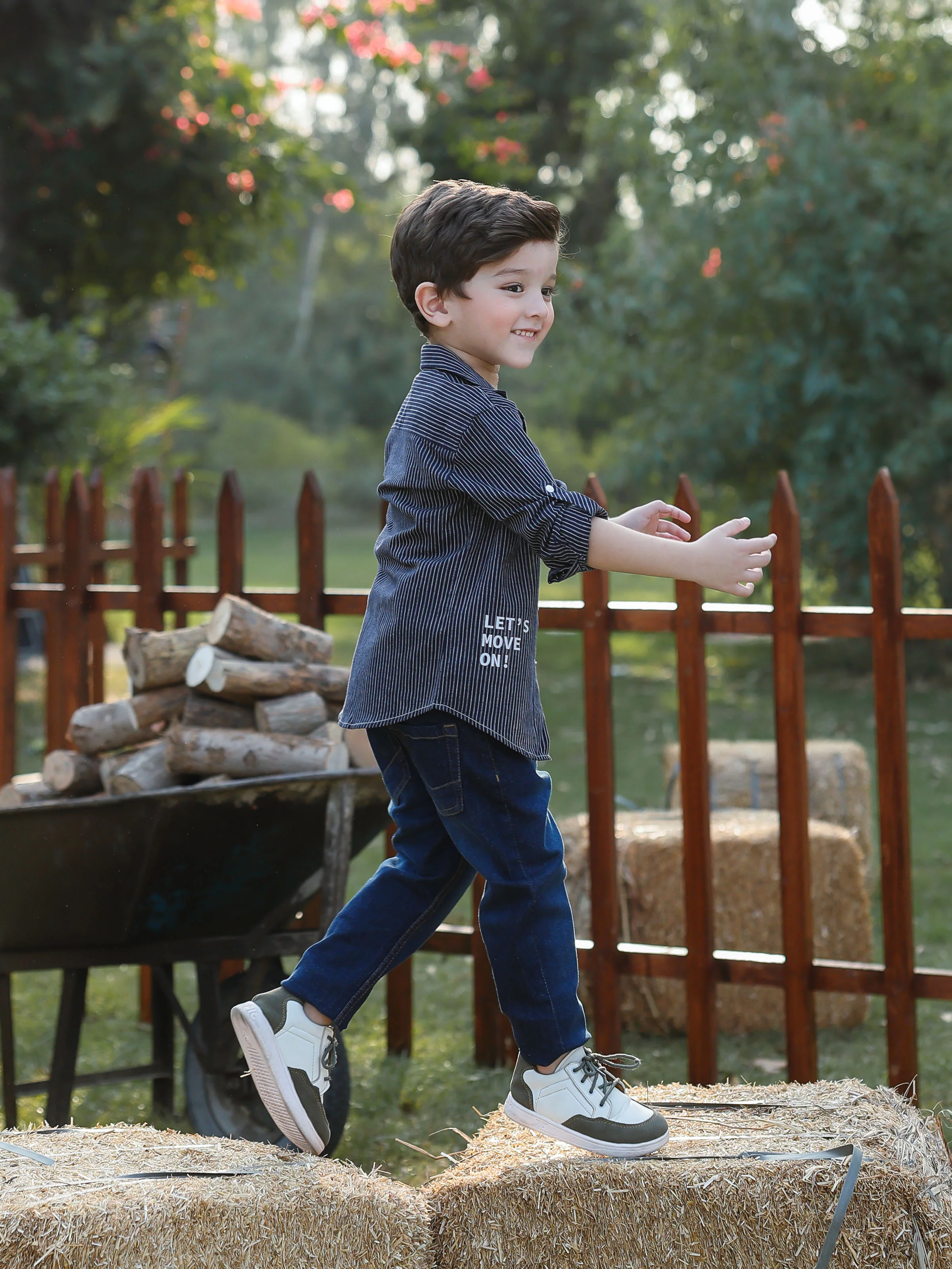 Boy's Navy Blue Shirt & Tank Top - EBTS5-27641-2P - Image 5