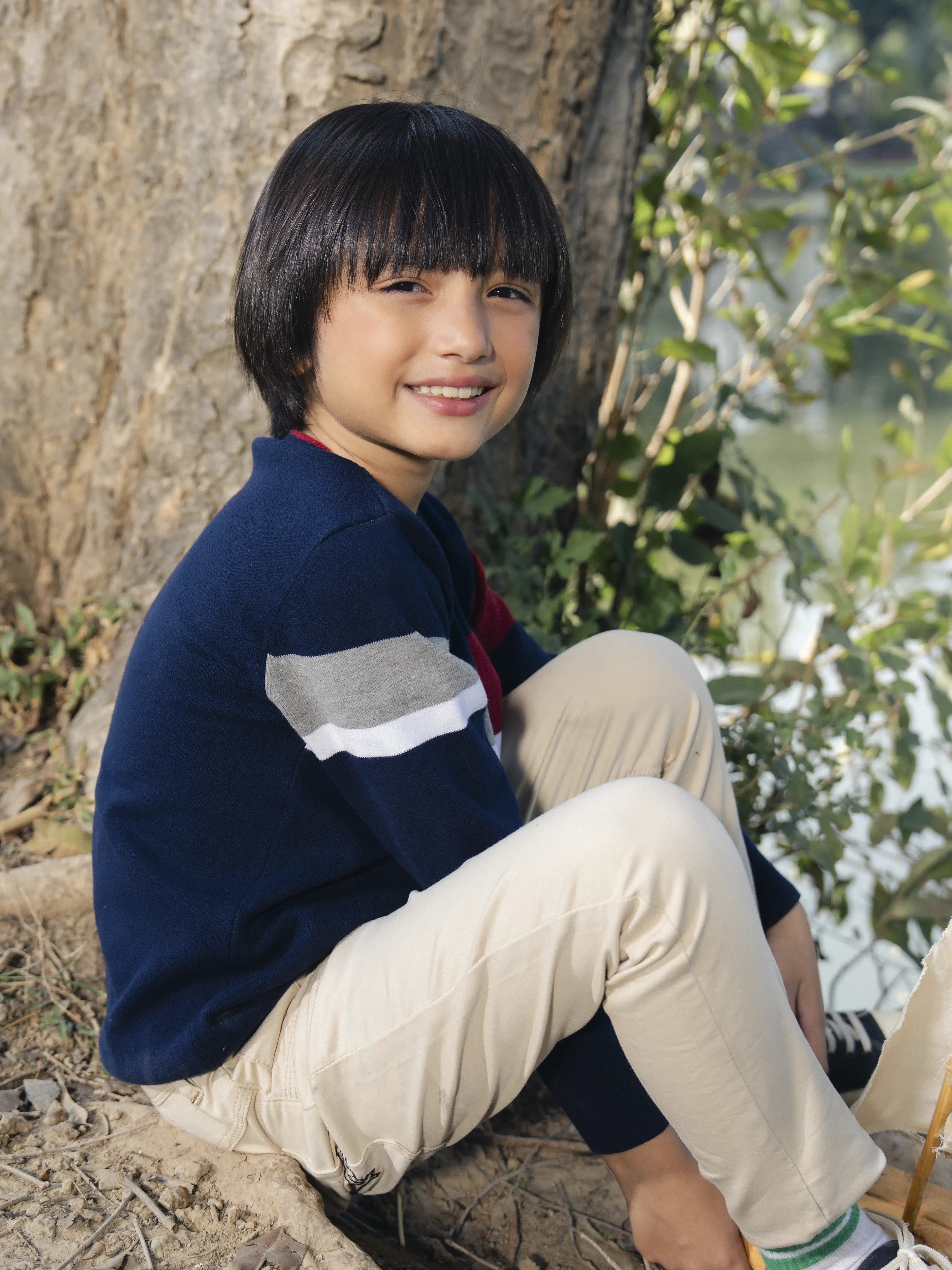 Boy's Navy Blue Sweater - EBTSWT5-003 - Image 6