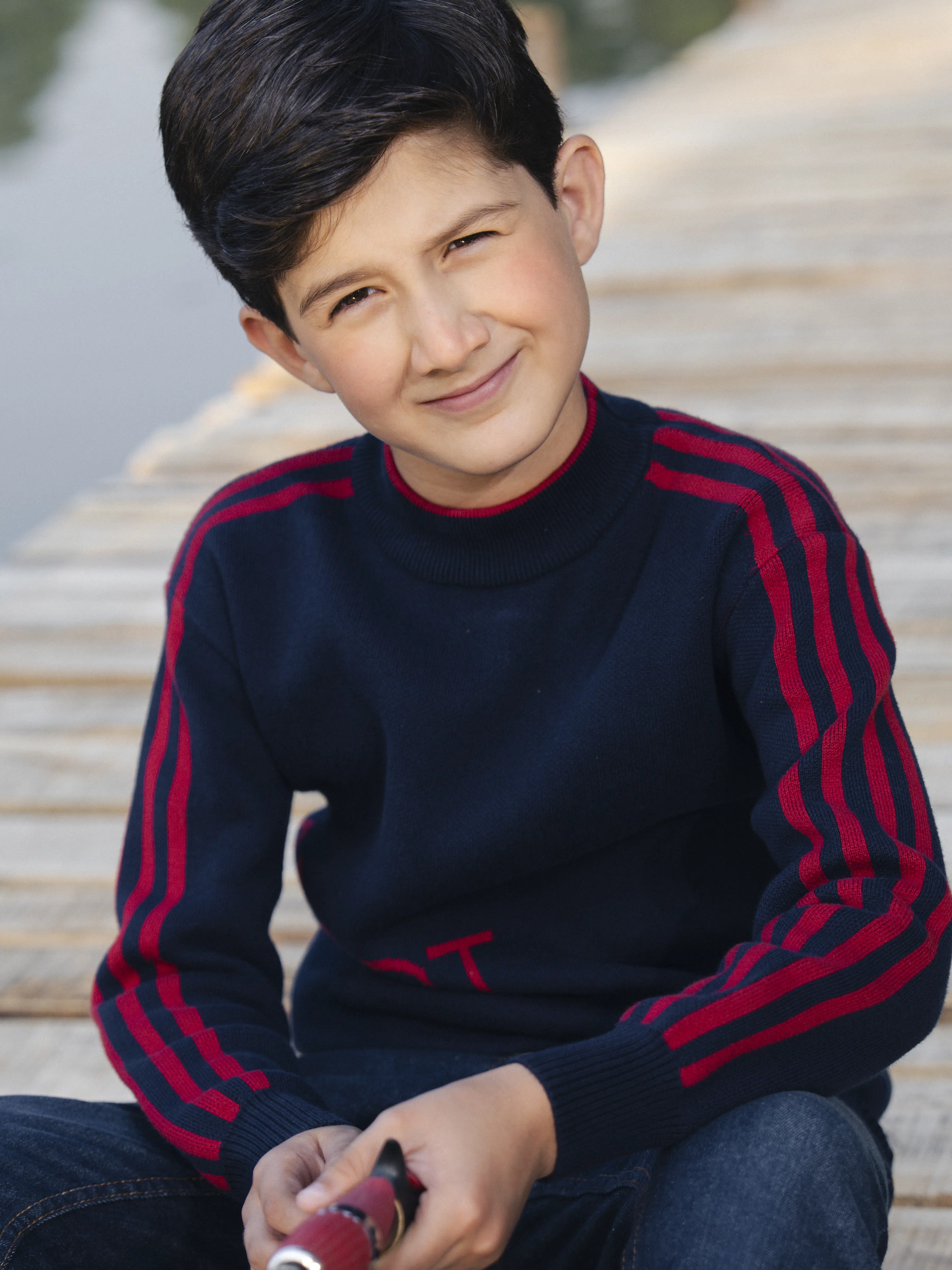 Boy's Navy Blue Sweater - EBTSWT5-008 - Image 2
