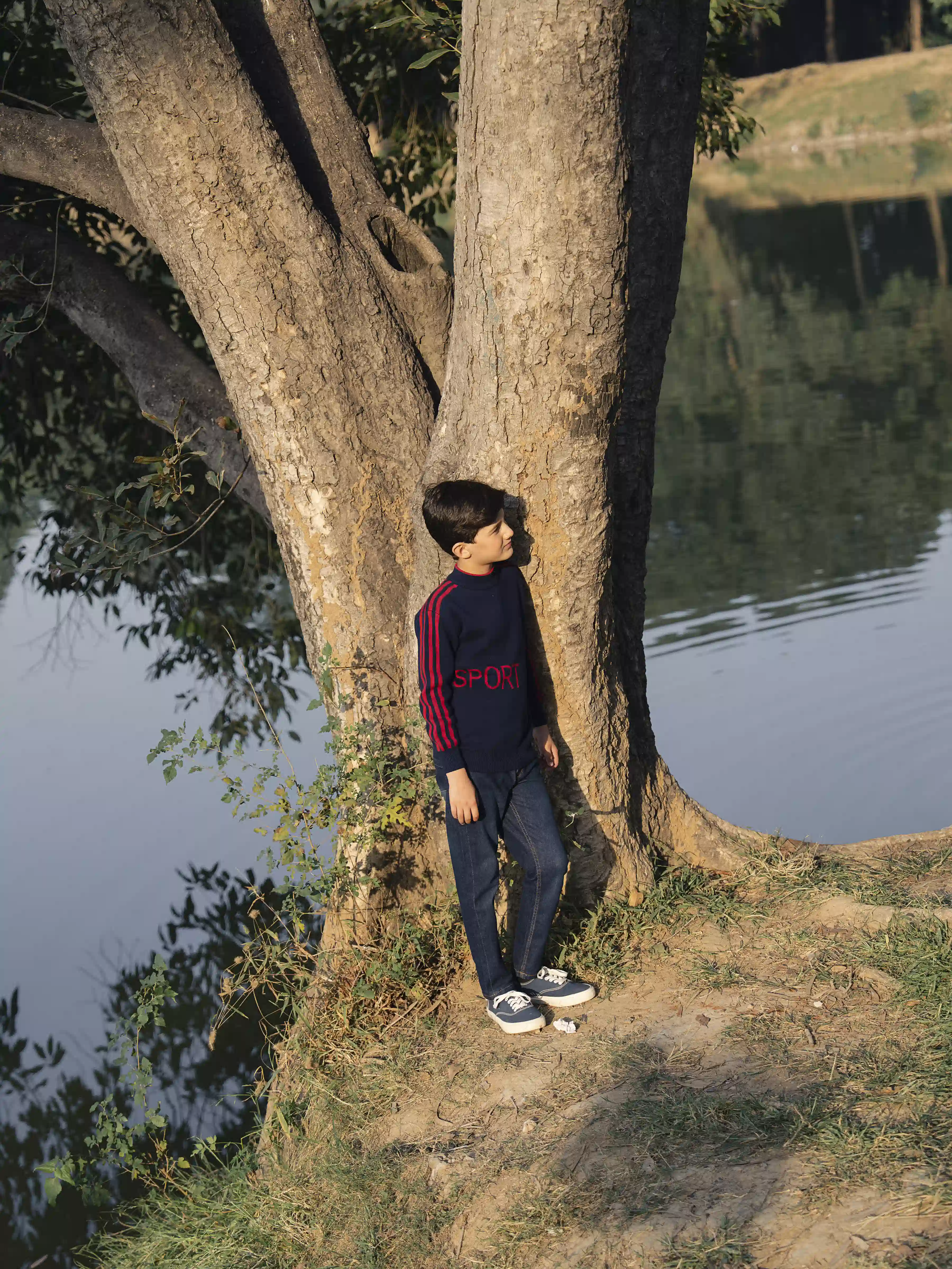 Boy's Navy Blue Sweater - EBTSWT5-008 - Image 4