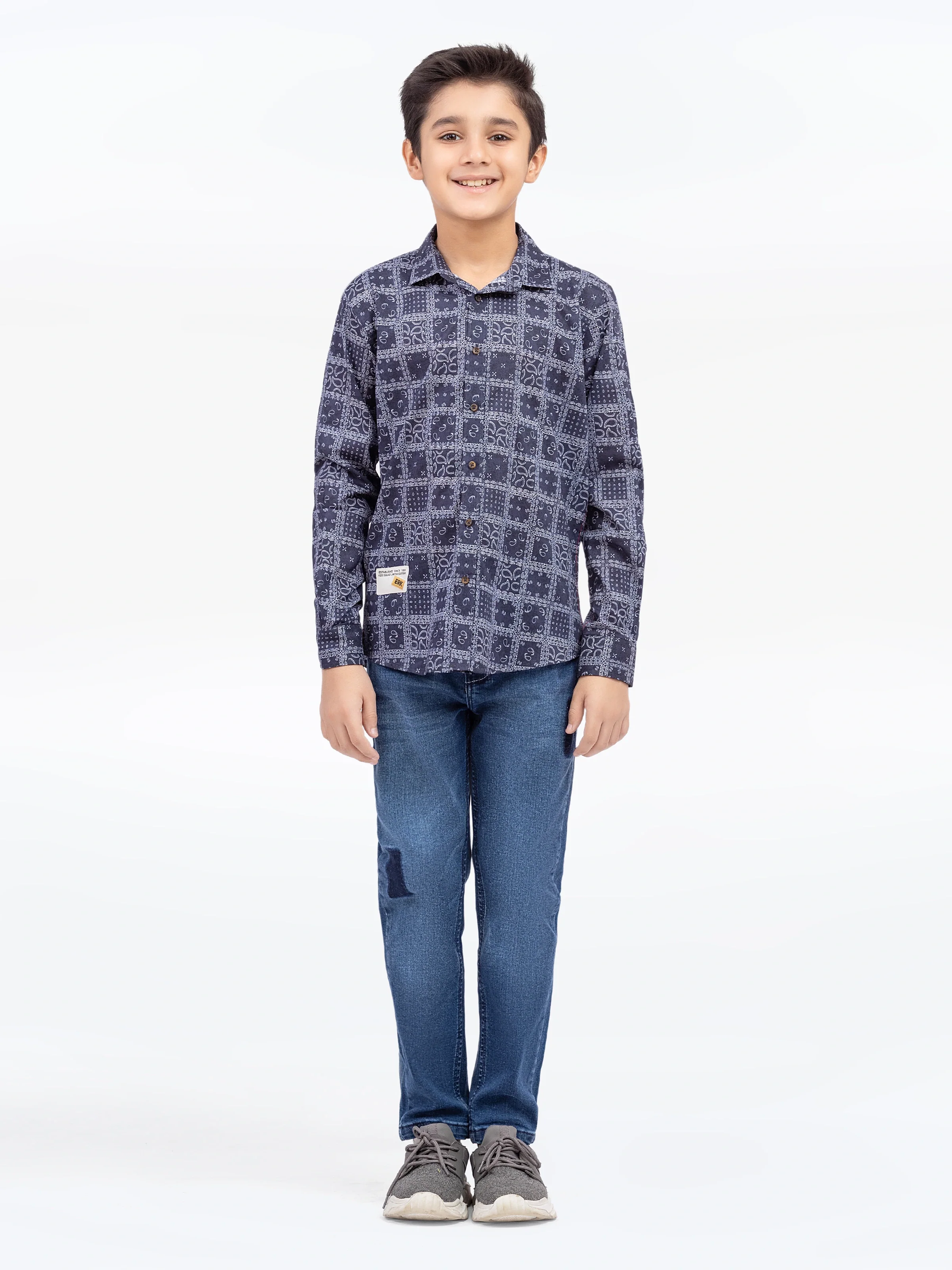 Boy's Navy Shirt - EBTS5-27634 - Image 2