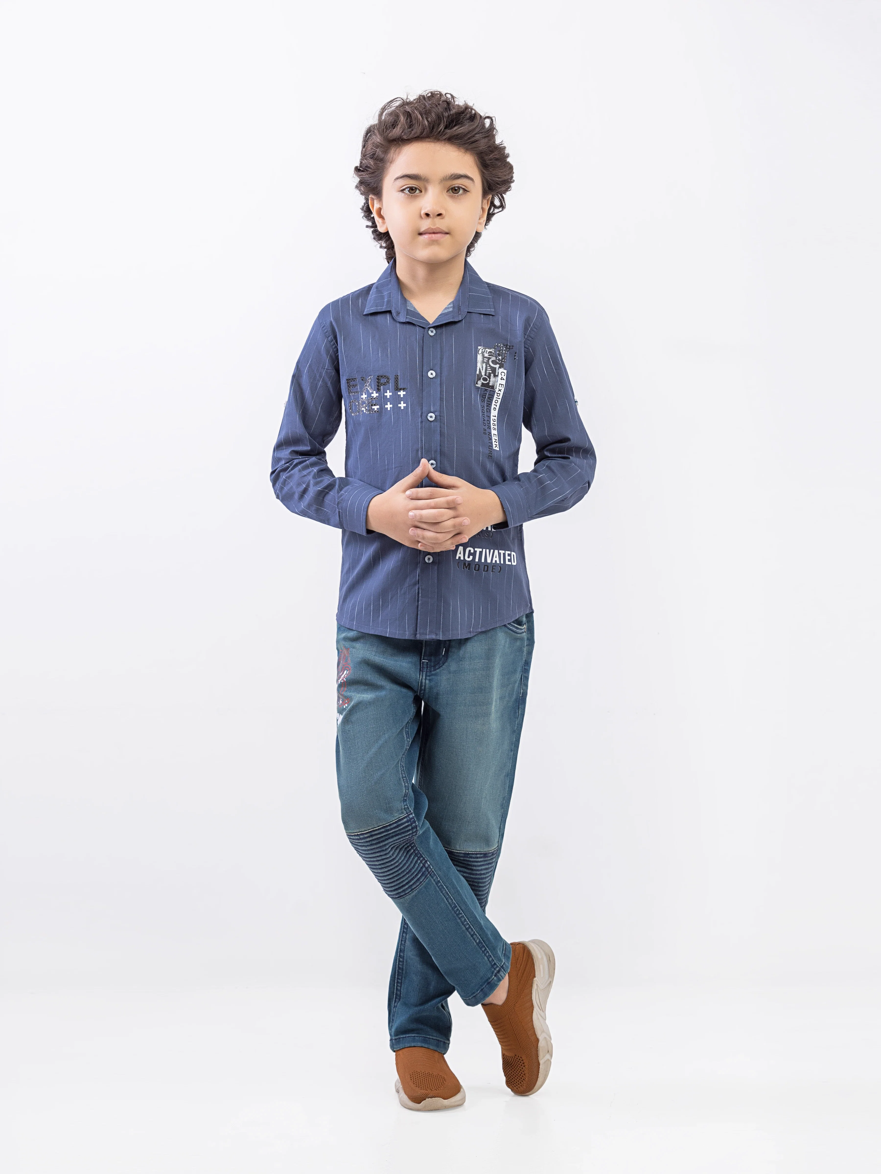 Boy's Navy Shirt - EBTSF5-27669 - Image 2