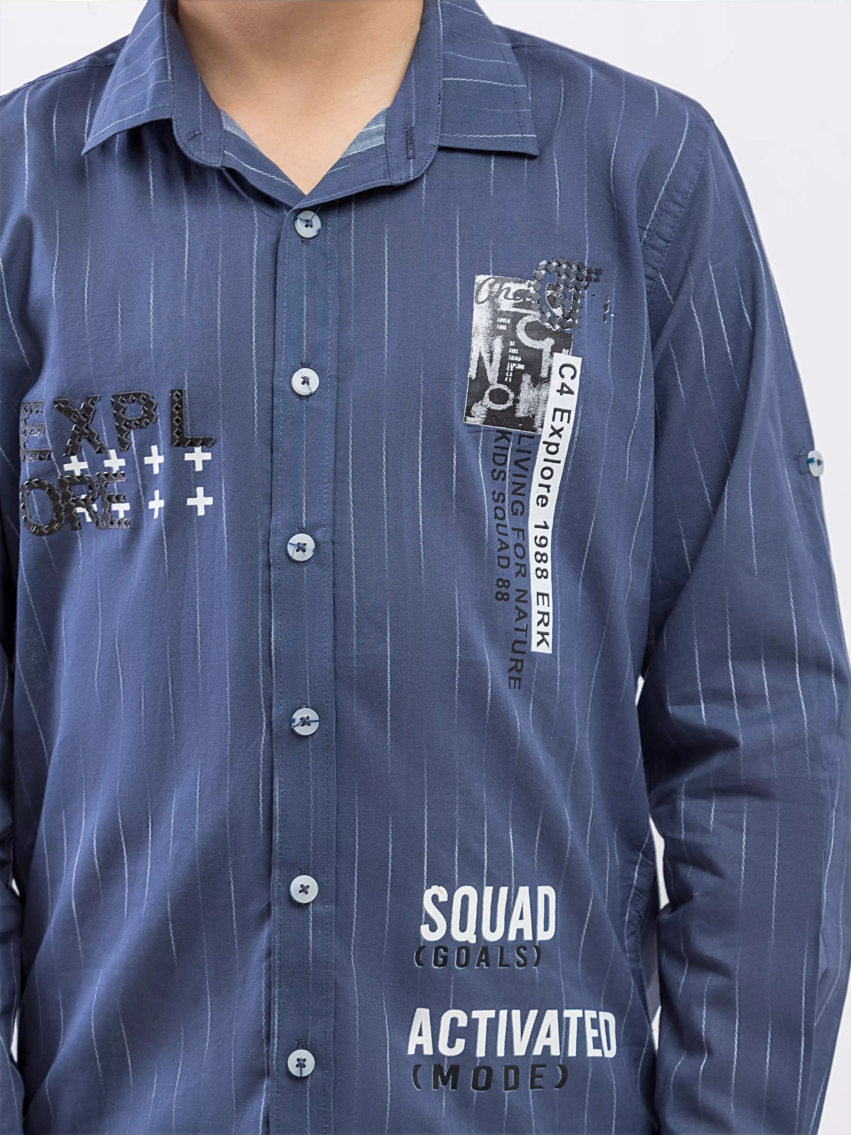 Boy's Navy Shirt - EBTSF5-27669 - Image 3