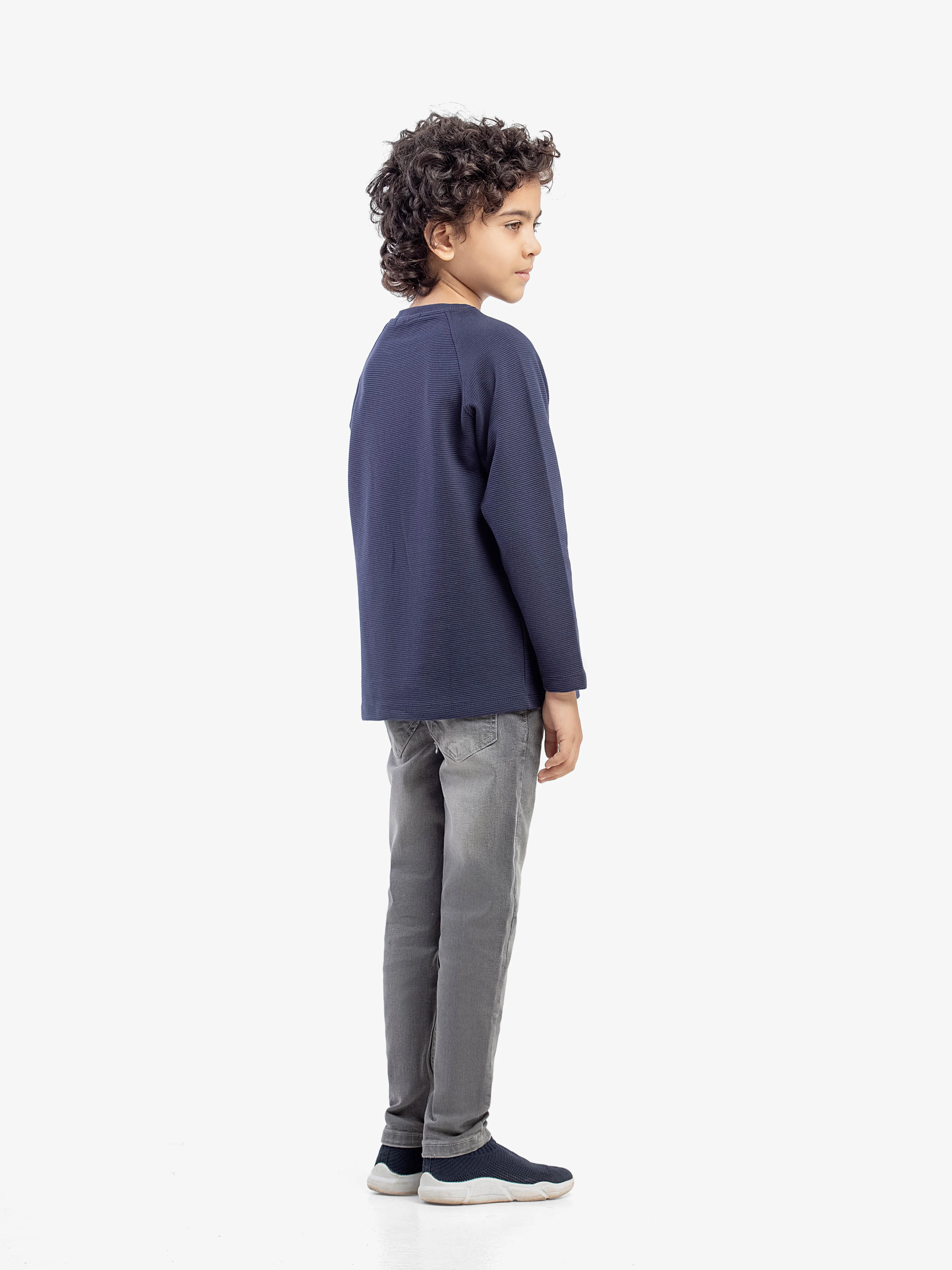 Boy's Navy Sweatshirt - EBTSS5-001 - Image 5