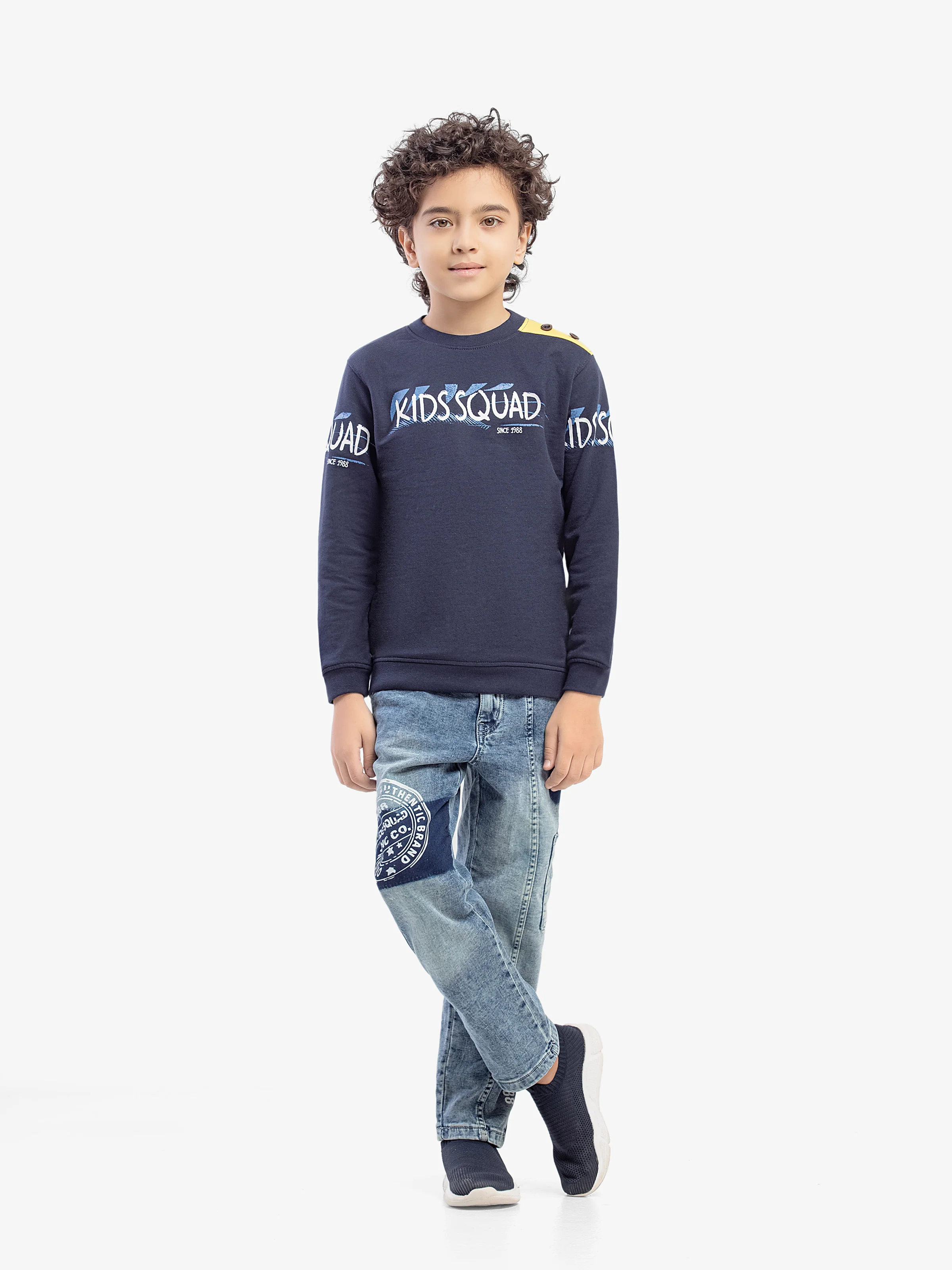 Boy's Navy Sweatshirt - EBTSS5-004 - Image 2