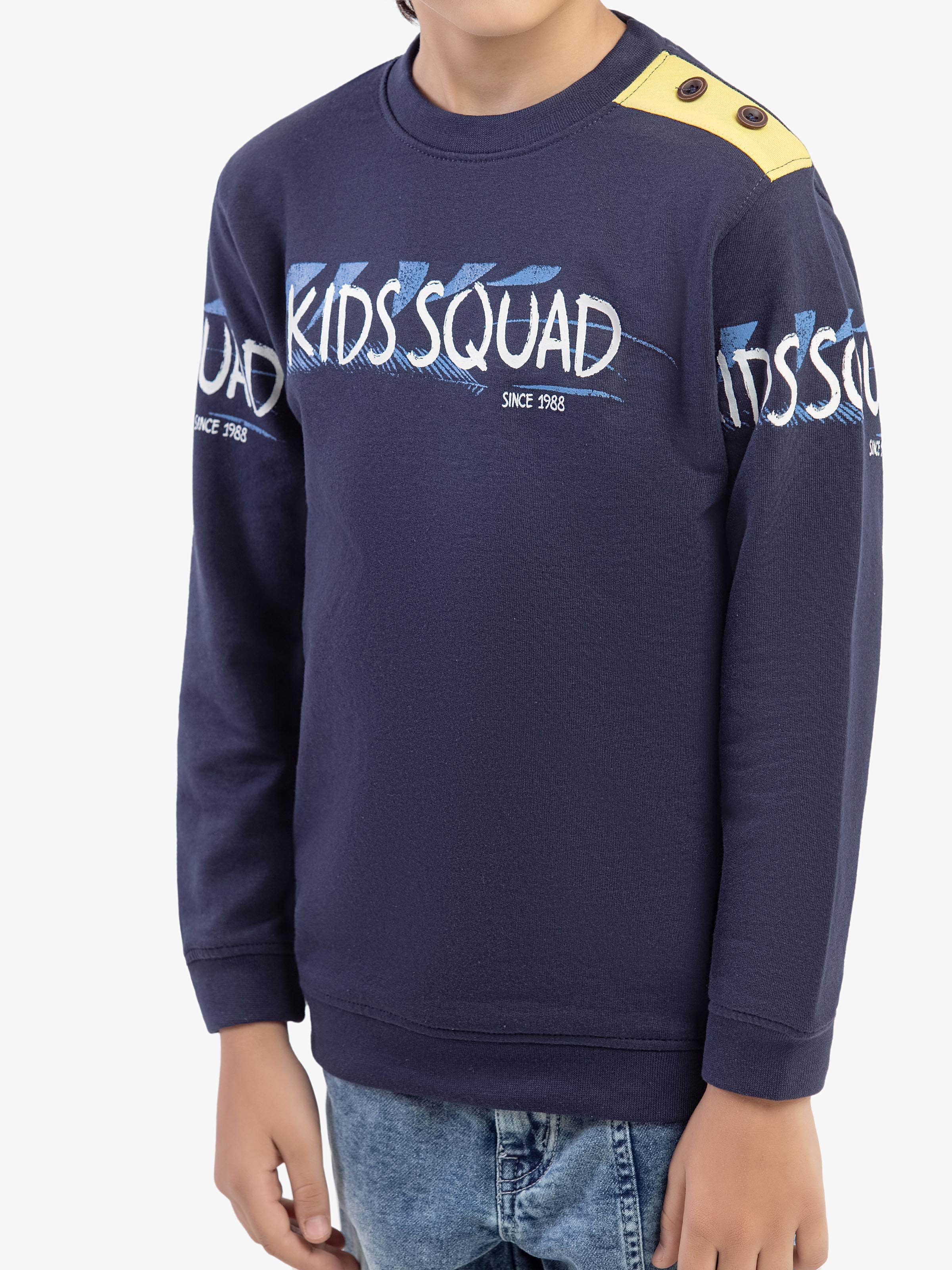 Boy's Navy Sweatshirt - EBTSS5-004 - Image 3