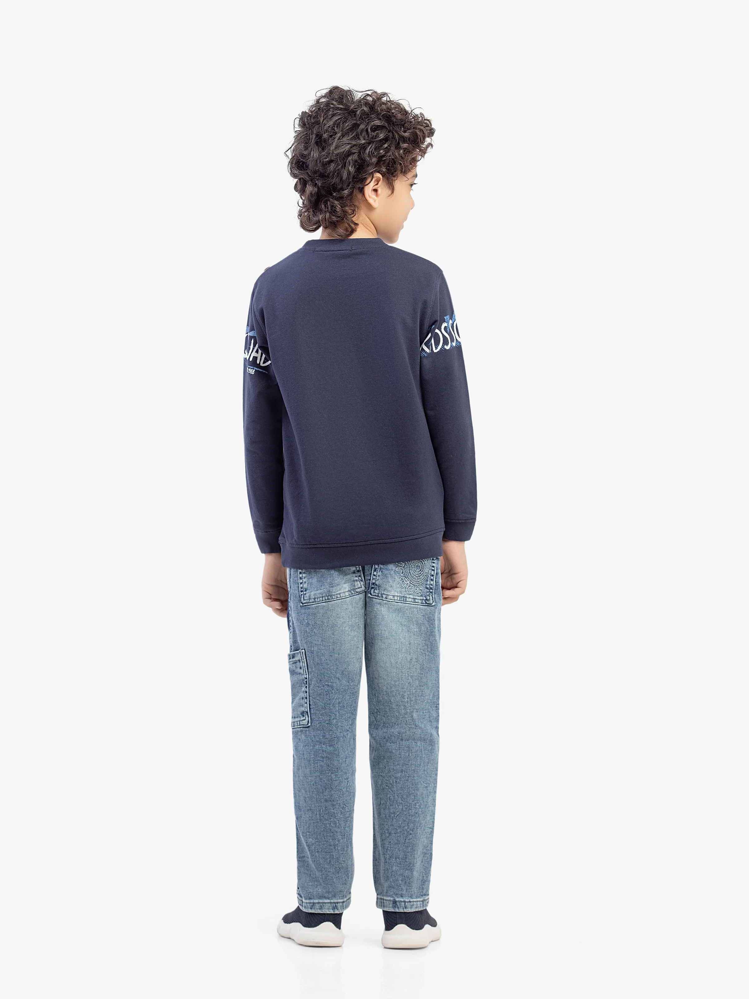 Boy's Navy Sweatshirt - EBTSS5-004 - Image 5