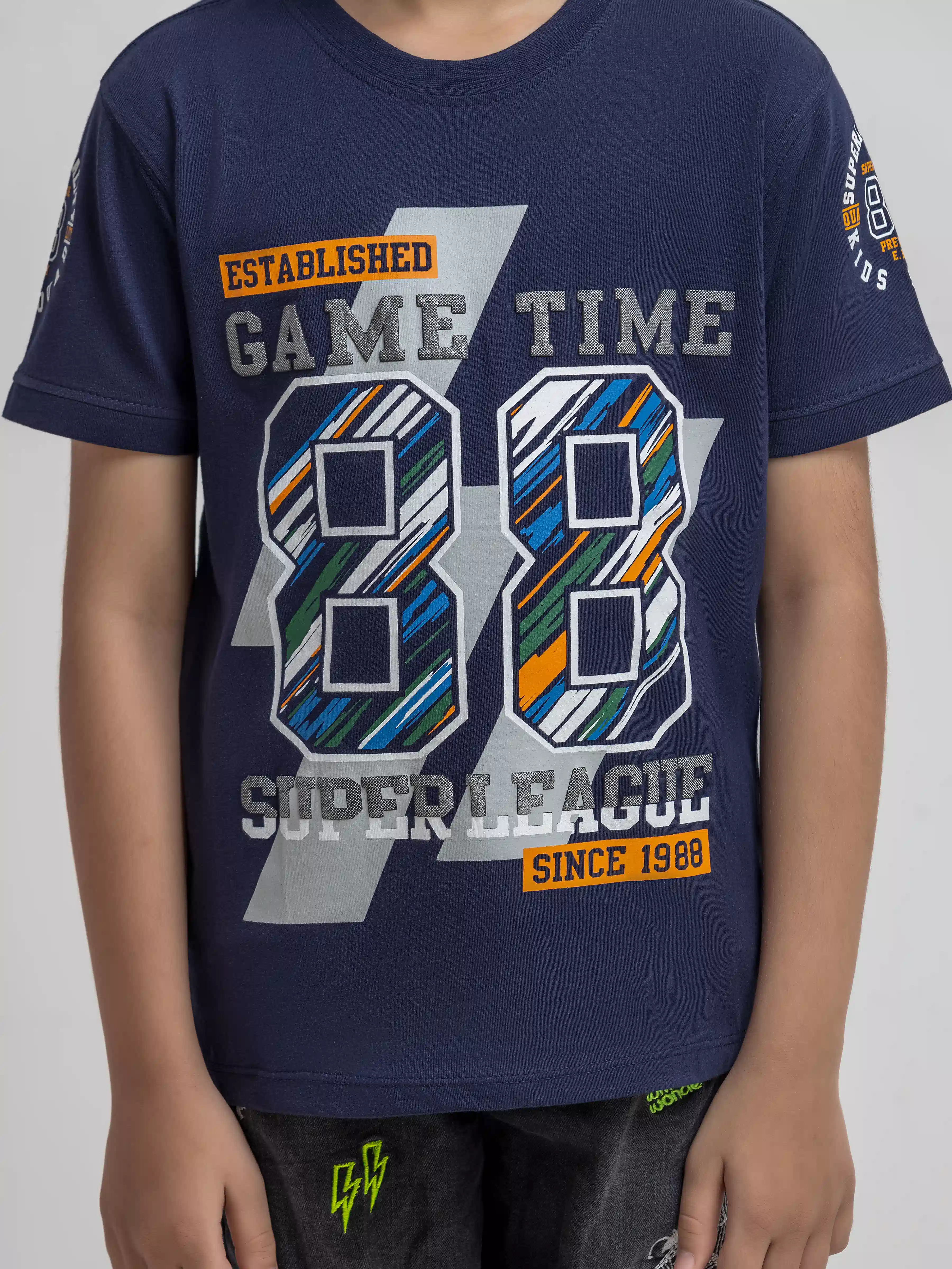Boy's Navy T-Shirt - EBTTS6-008 - Image 3