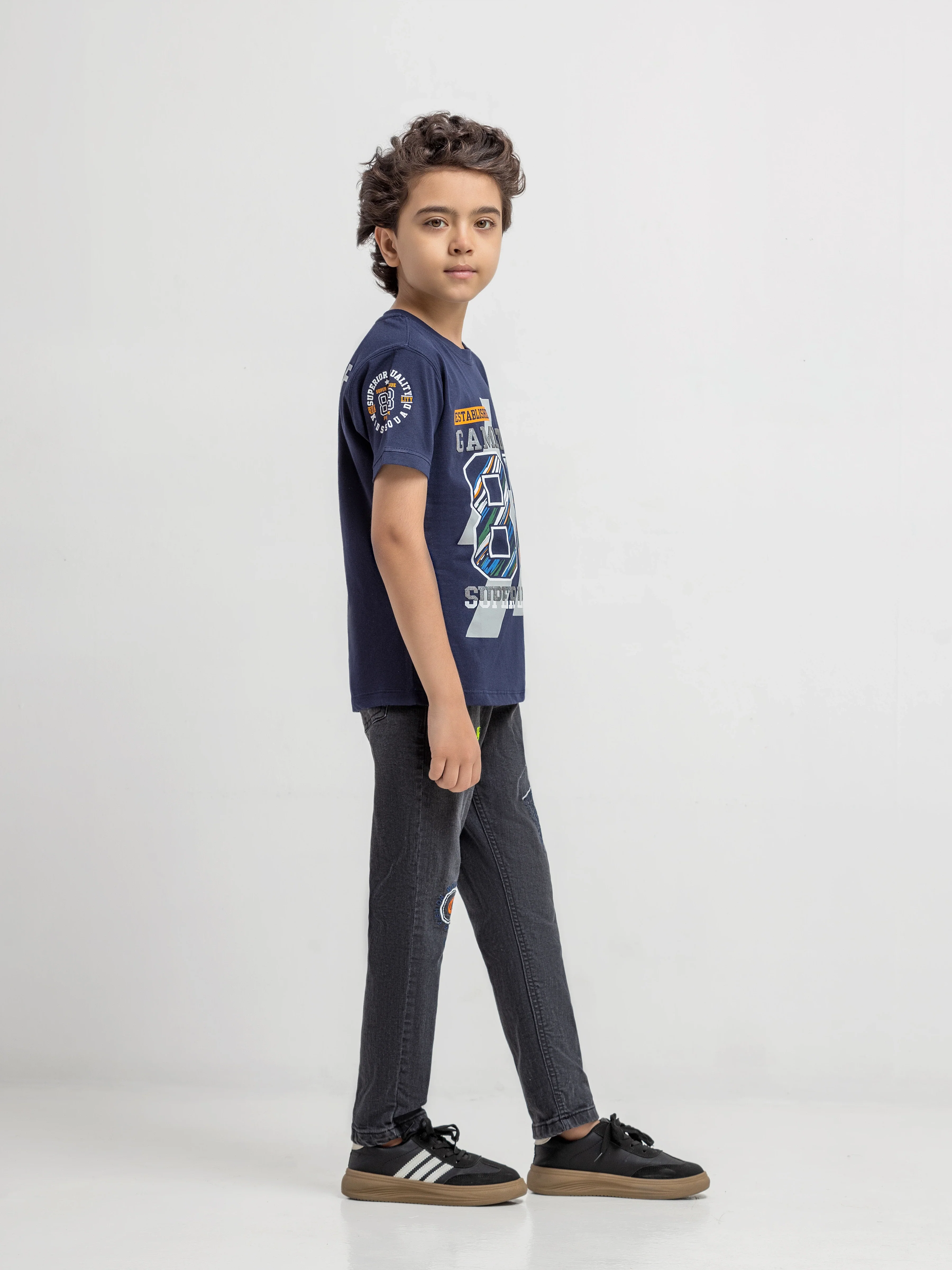 Boy's Navy T-Shirt - EBTTS6-008 - Image 4