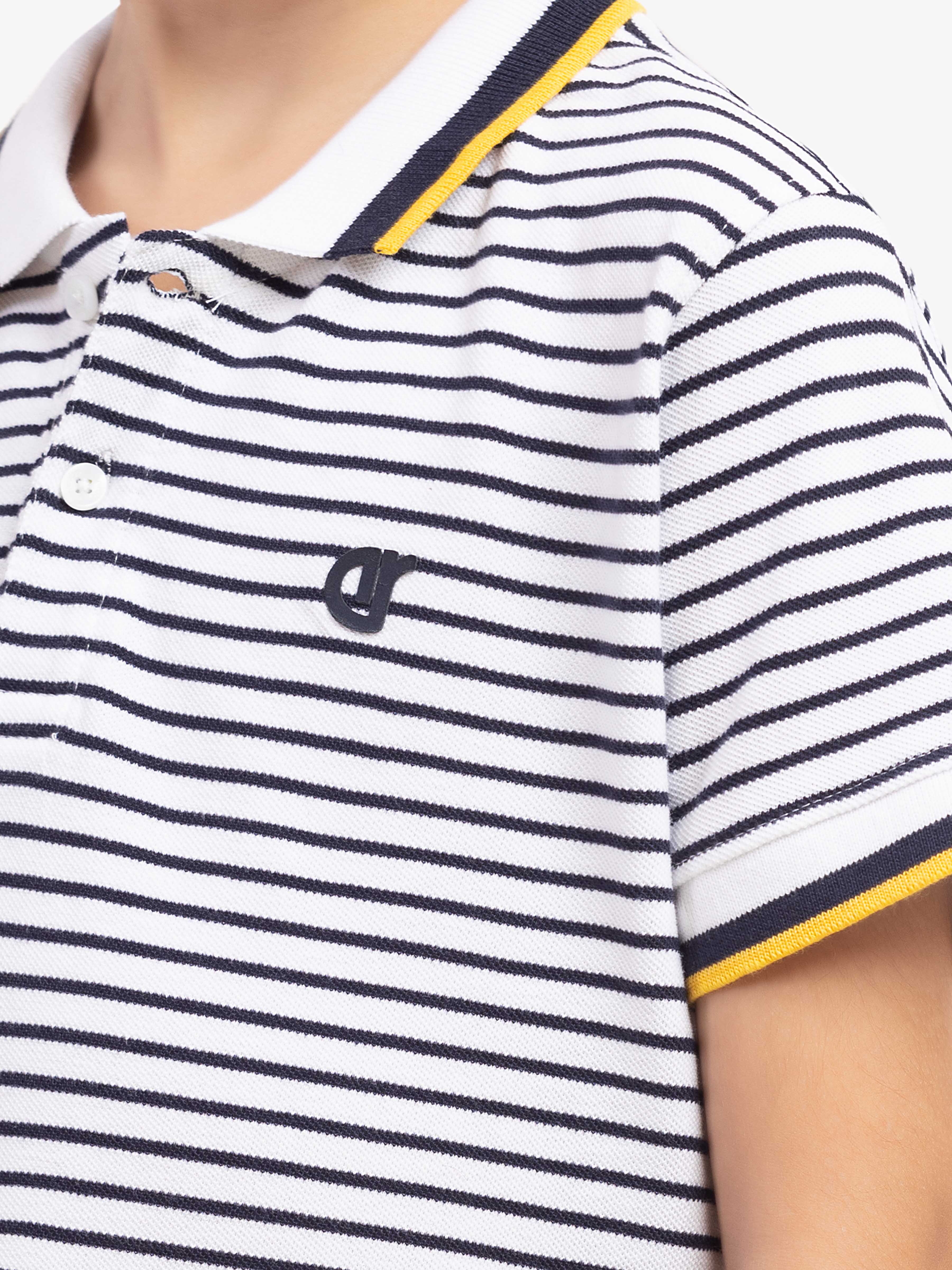 Boy's Navy & White Polo Shirt - EBTPS6-051 - Image 3