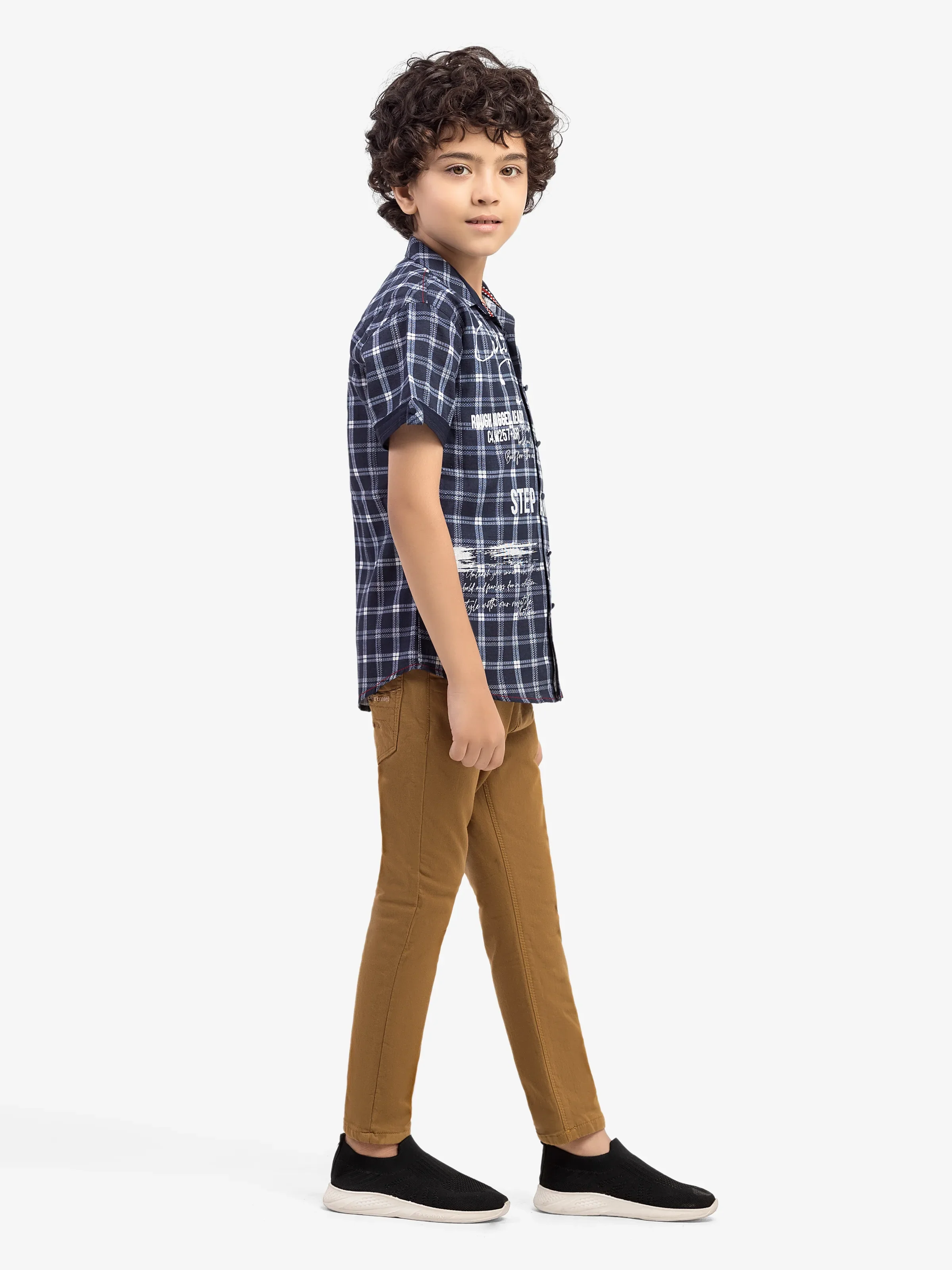 Boy's Navy & White Shirt - EBTS5-27578-2P - Image 4