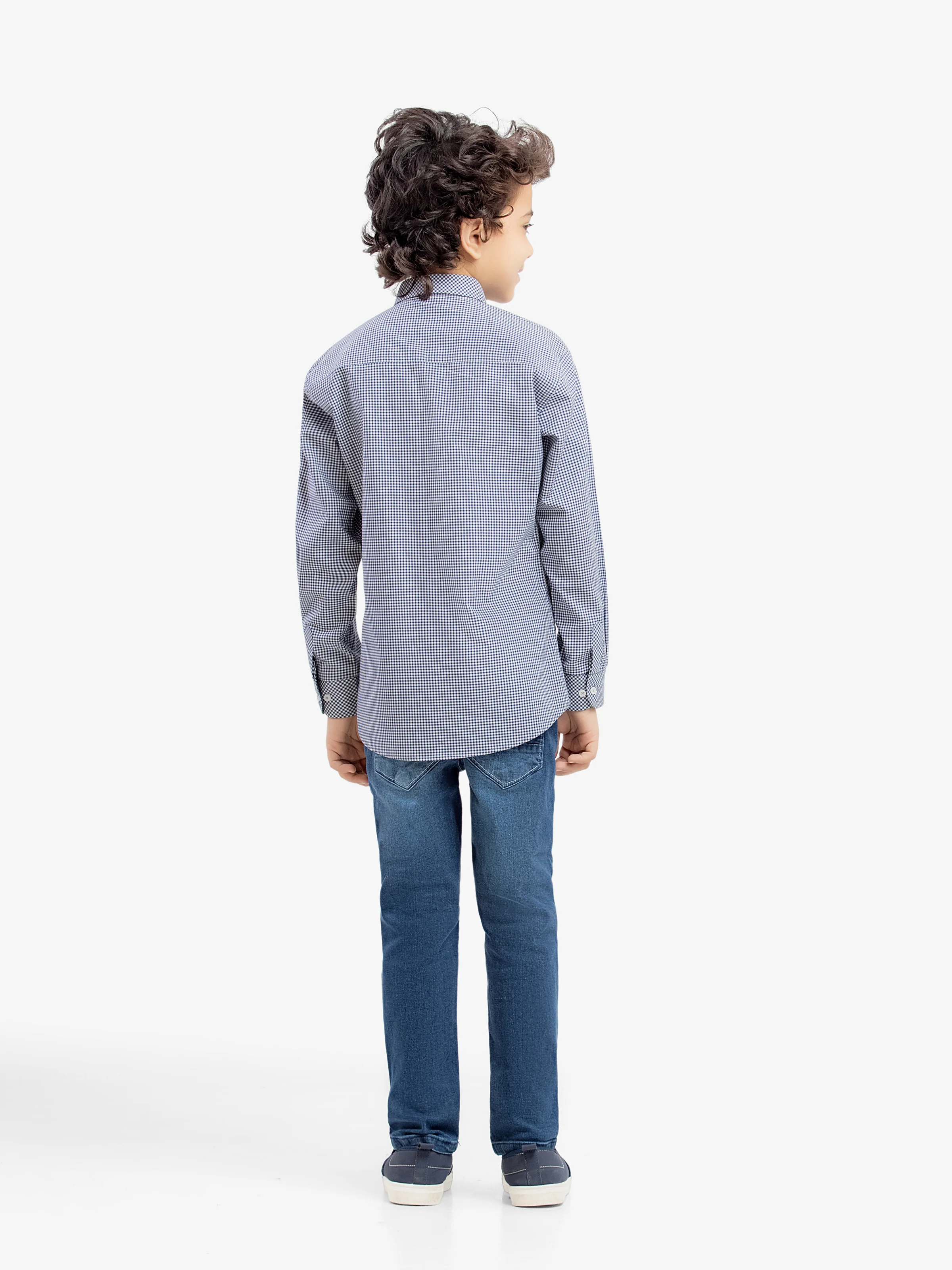 Boy's Navy & White Shirt - EBTS5-27589 - Image 5