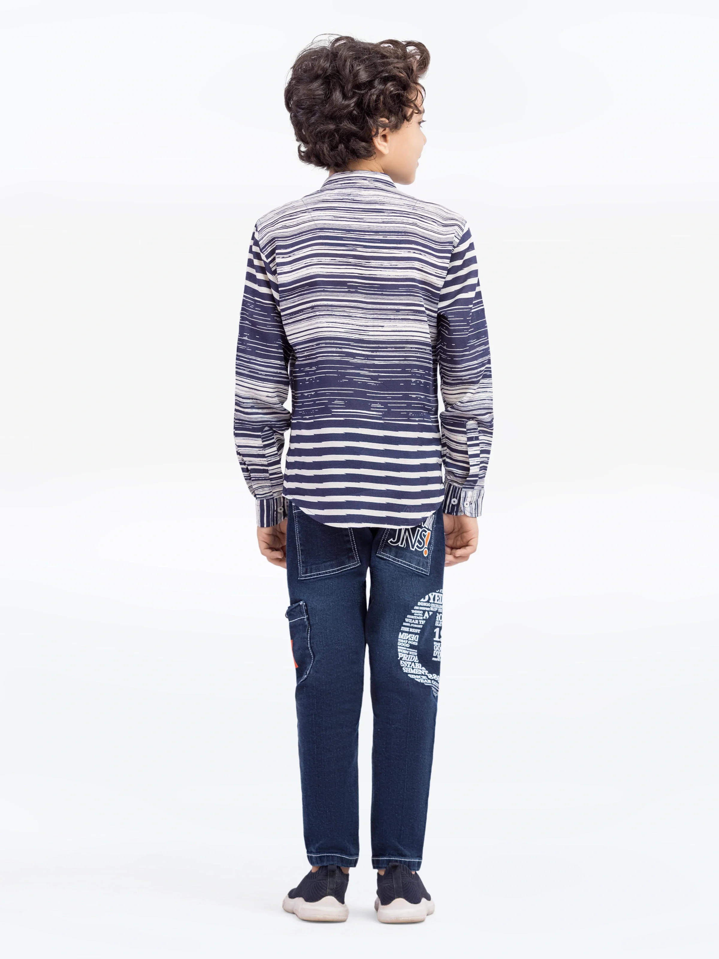 Boy's Navy & White Shirt - EBTS5-27611 - Image 5