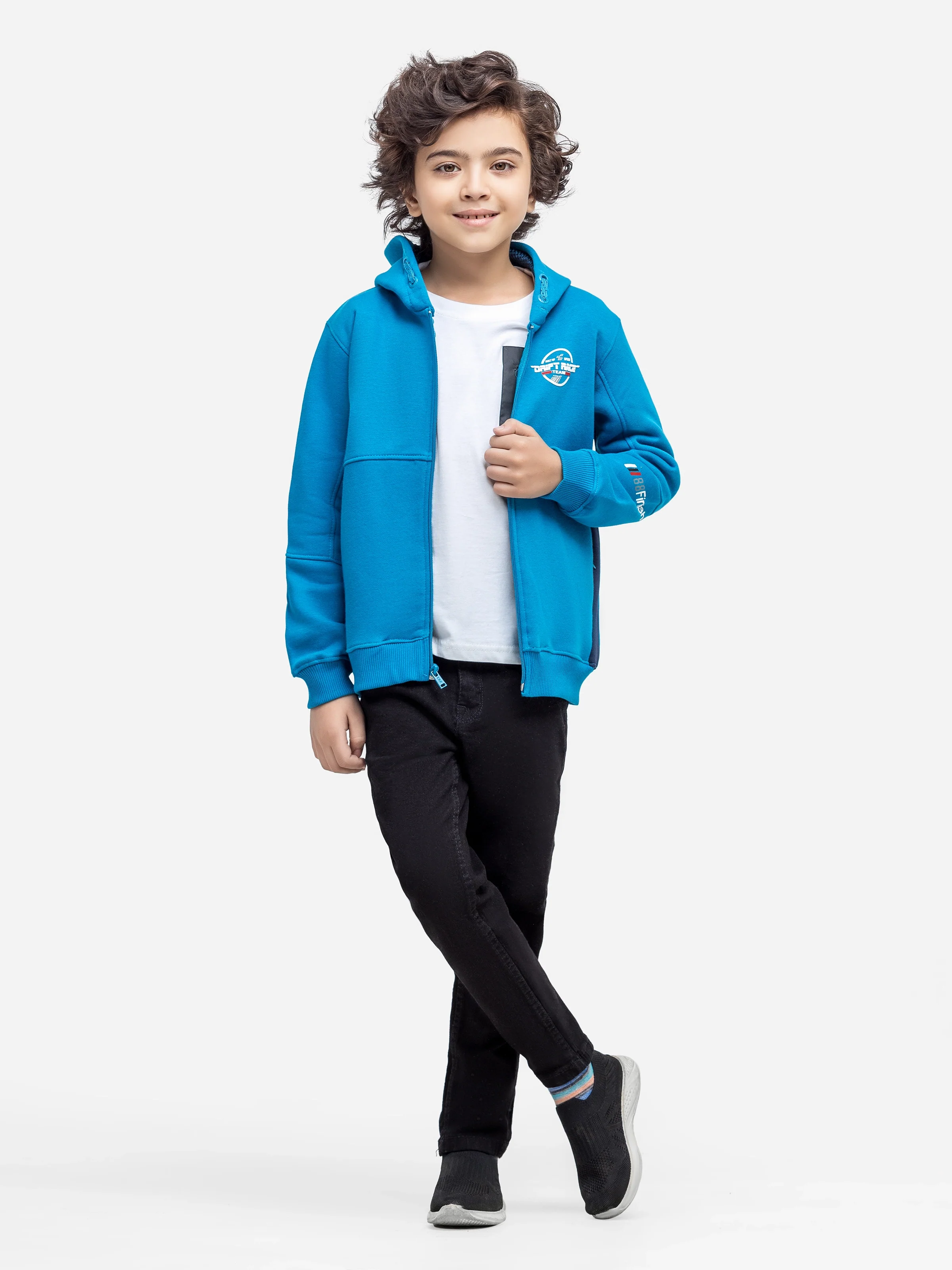 Boy's Ocean Blue Hoodie - EBTH24-006 - Image 2
