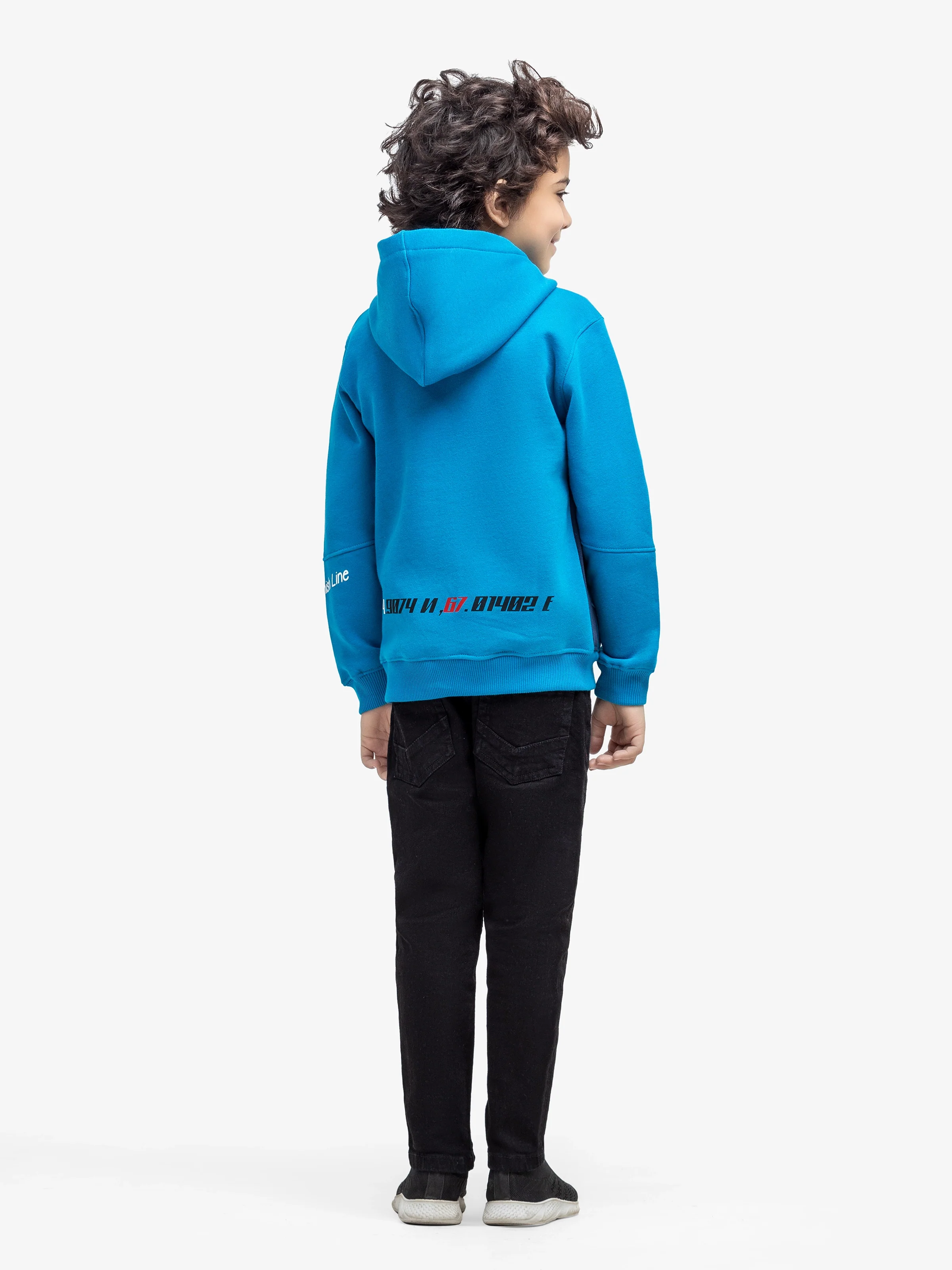 Boy's Ocean Blue Hoodie - EBTH24-006 - Image 5